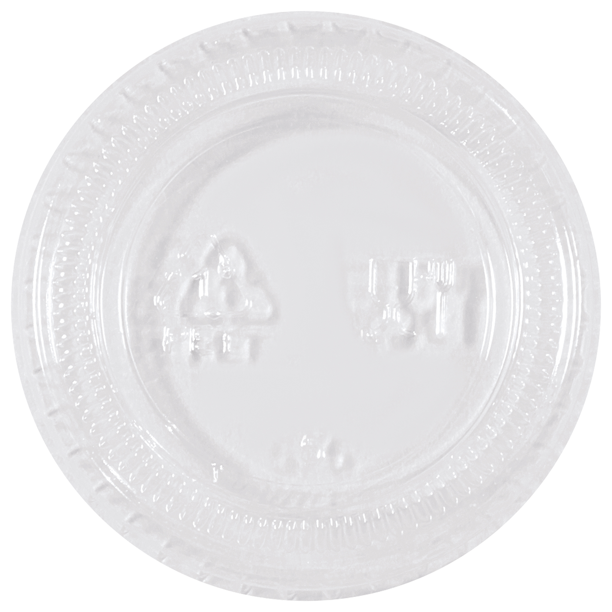Plastic Portion Cup Lids, 1 oz., Clear, 2500/Case