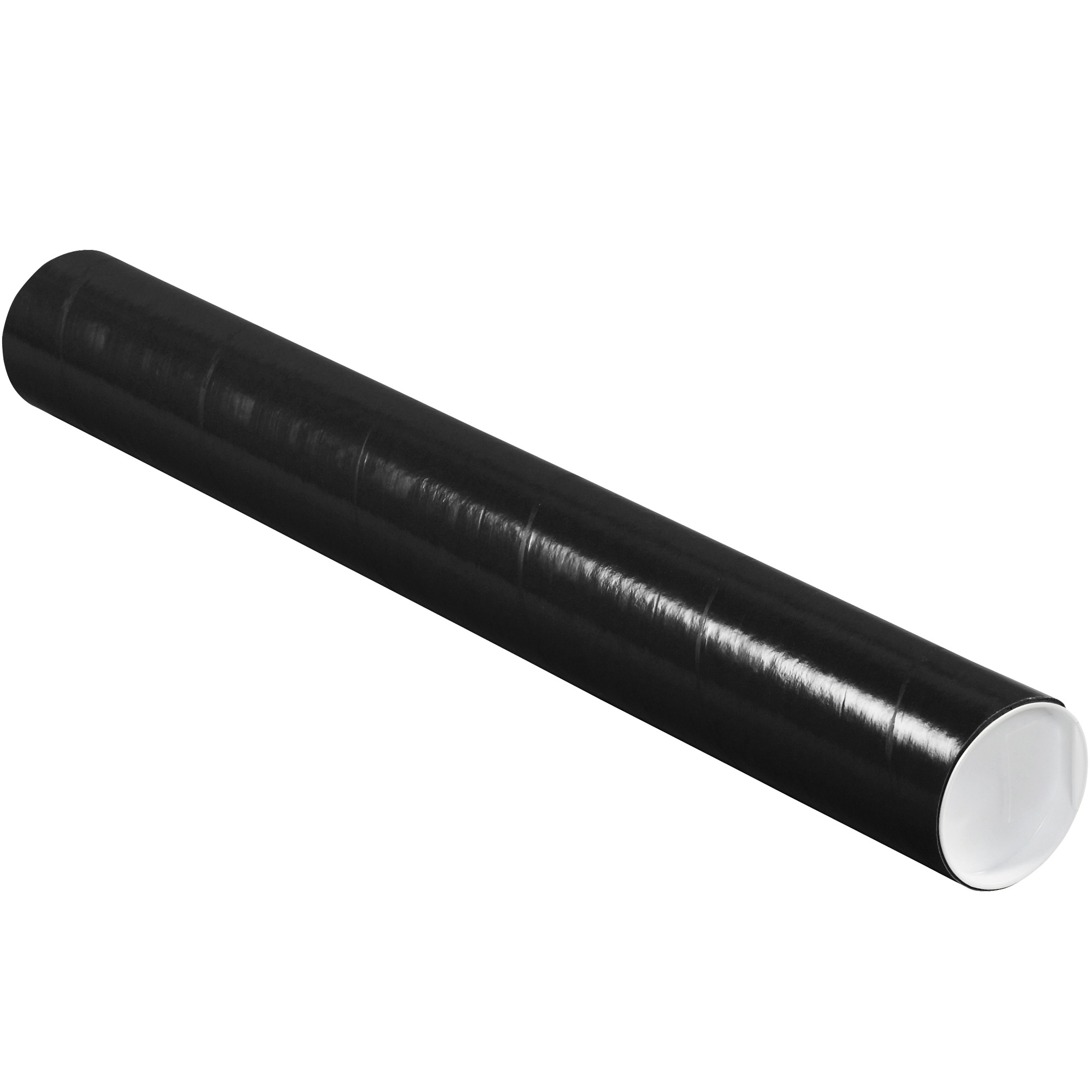 Mailing Tubes with Caps, 3" x 24", Black, 24/Case