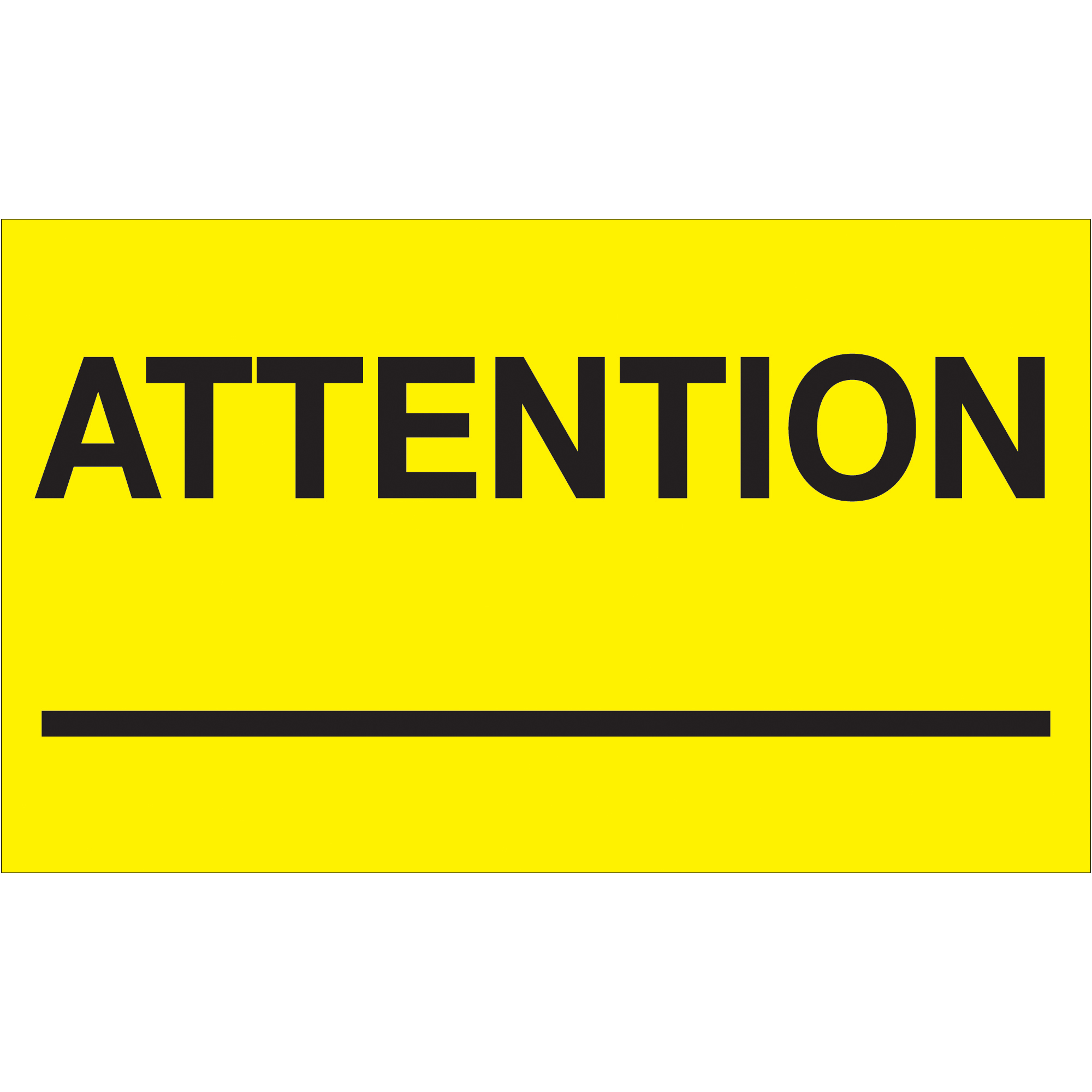 Tape Logic® Labels, "Attention ___", 3" x 5", Fluorescent Yellow, 500/Roll