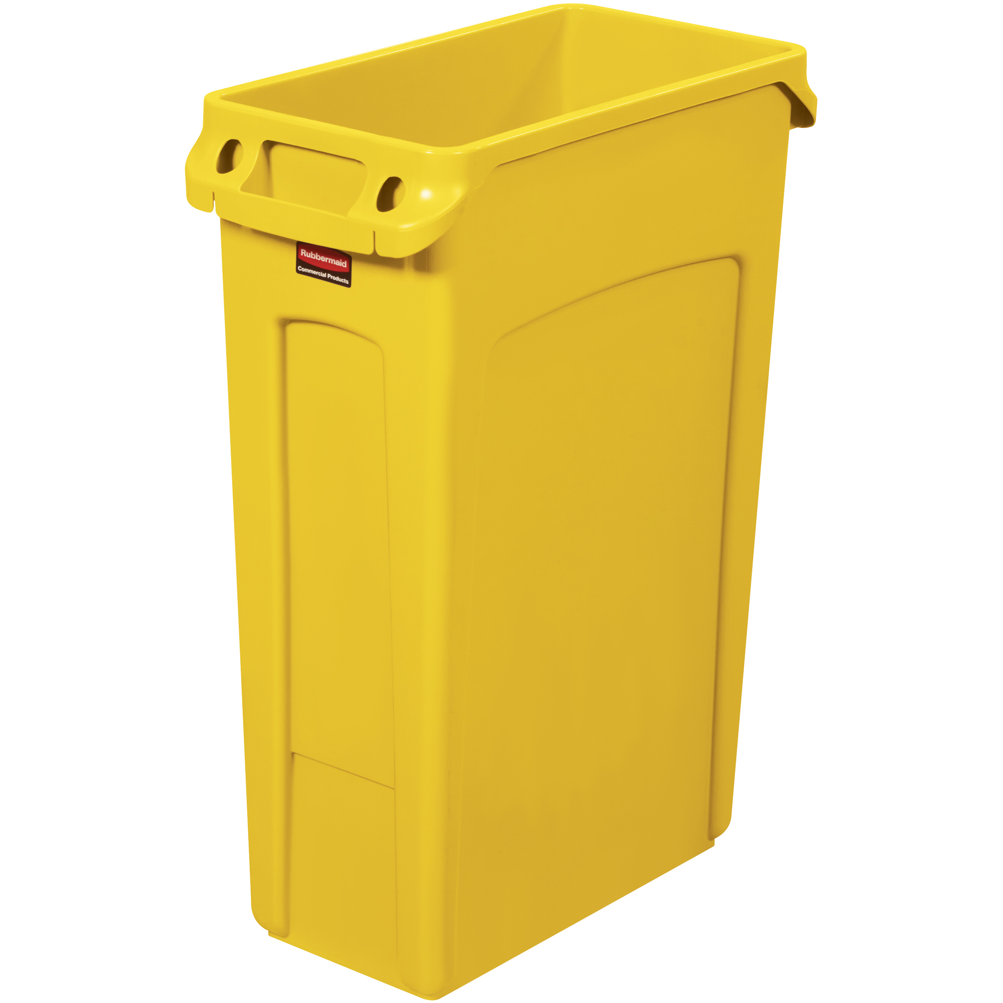 Rubbermaid® Slim Jim® Trash Can, 23 Gallon, 22" x 11" x 30", Yellow, 1/Each