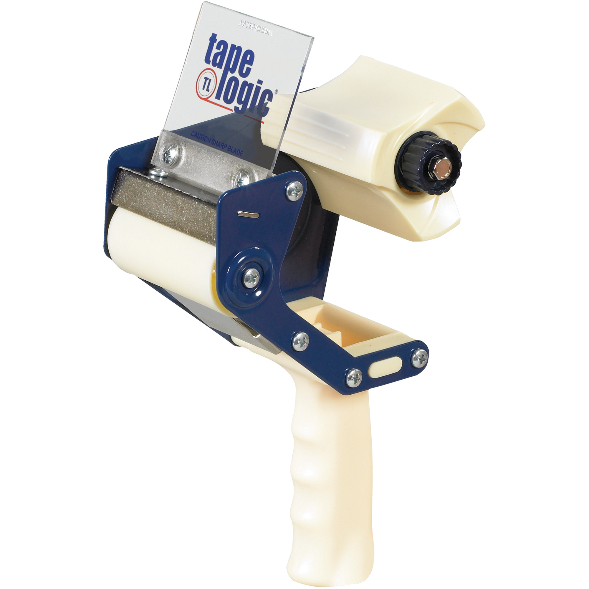 Tape Logic® Heavy-Duty Carton Sealing Tape Dispenser, 3", Blue/White, 1/Each