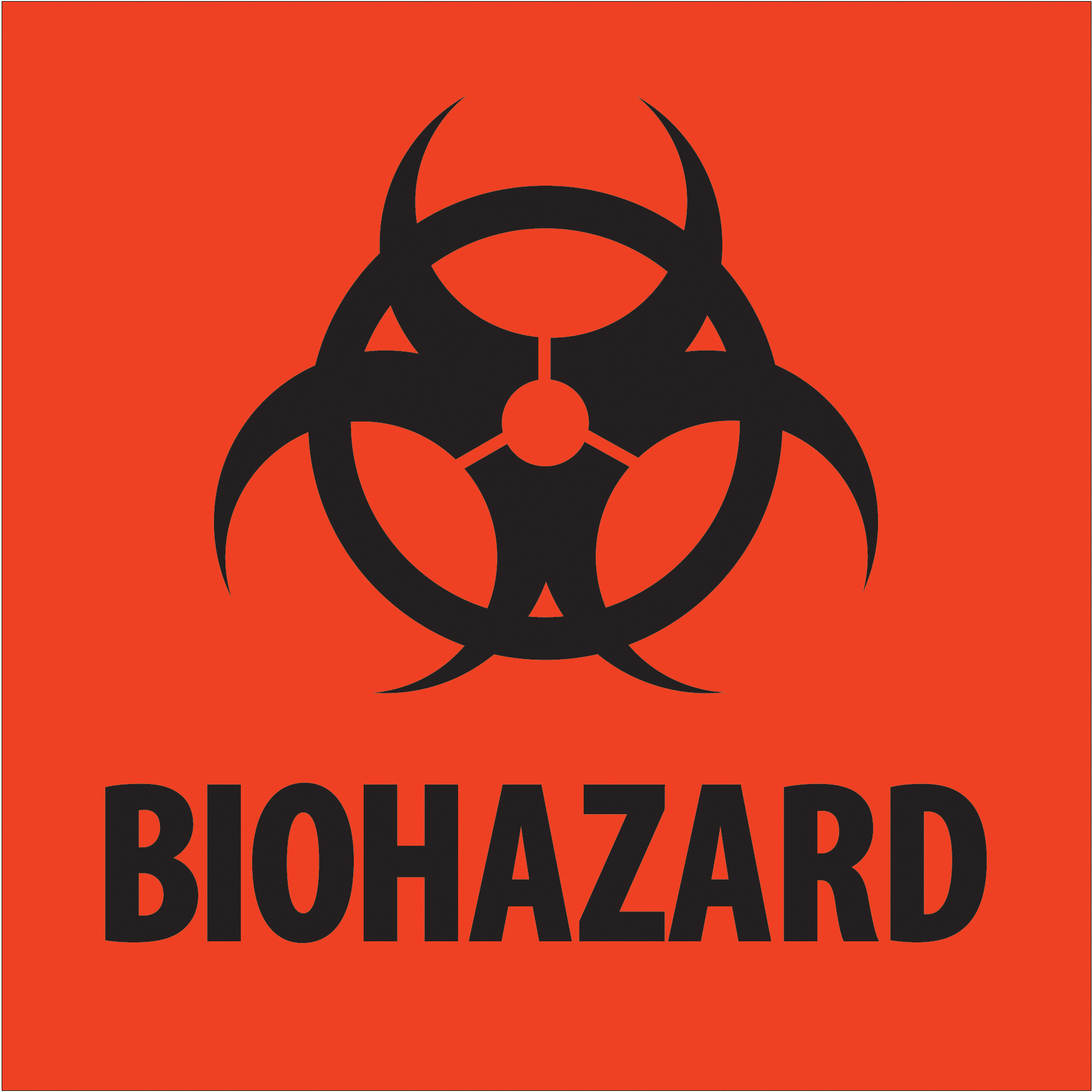 Tape Logic® Labels, "Biohazard", 2" x 2", Fluorescent Red, 500/Roll