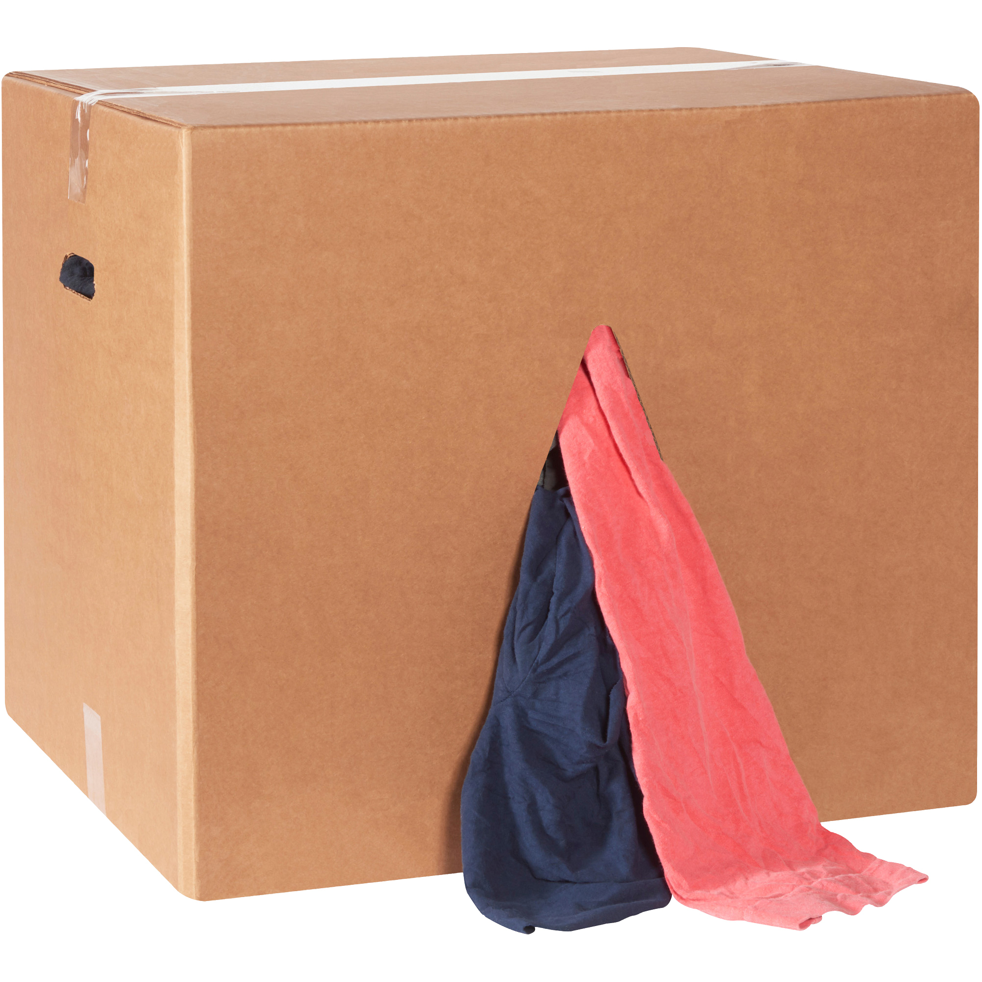 Box of Colored T-Shirt Rags, Assorted, 440/Case, 50 Lbs/Case