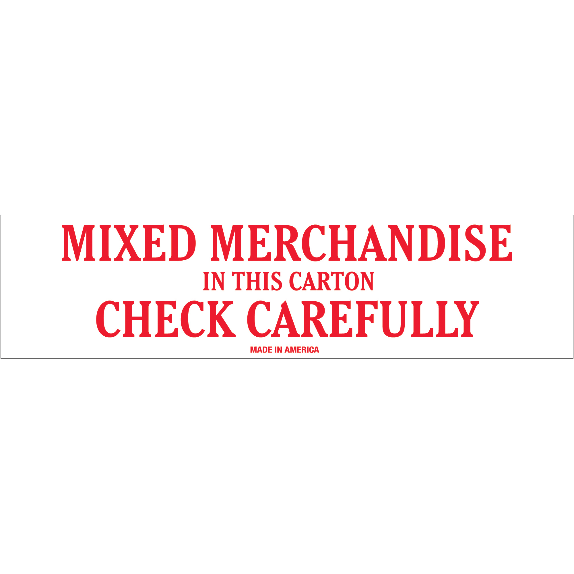 Tape Logic® Labels, "Mixed Merchandise", Red/White, 500/Roll