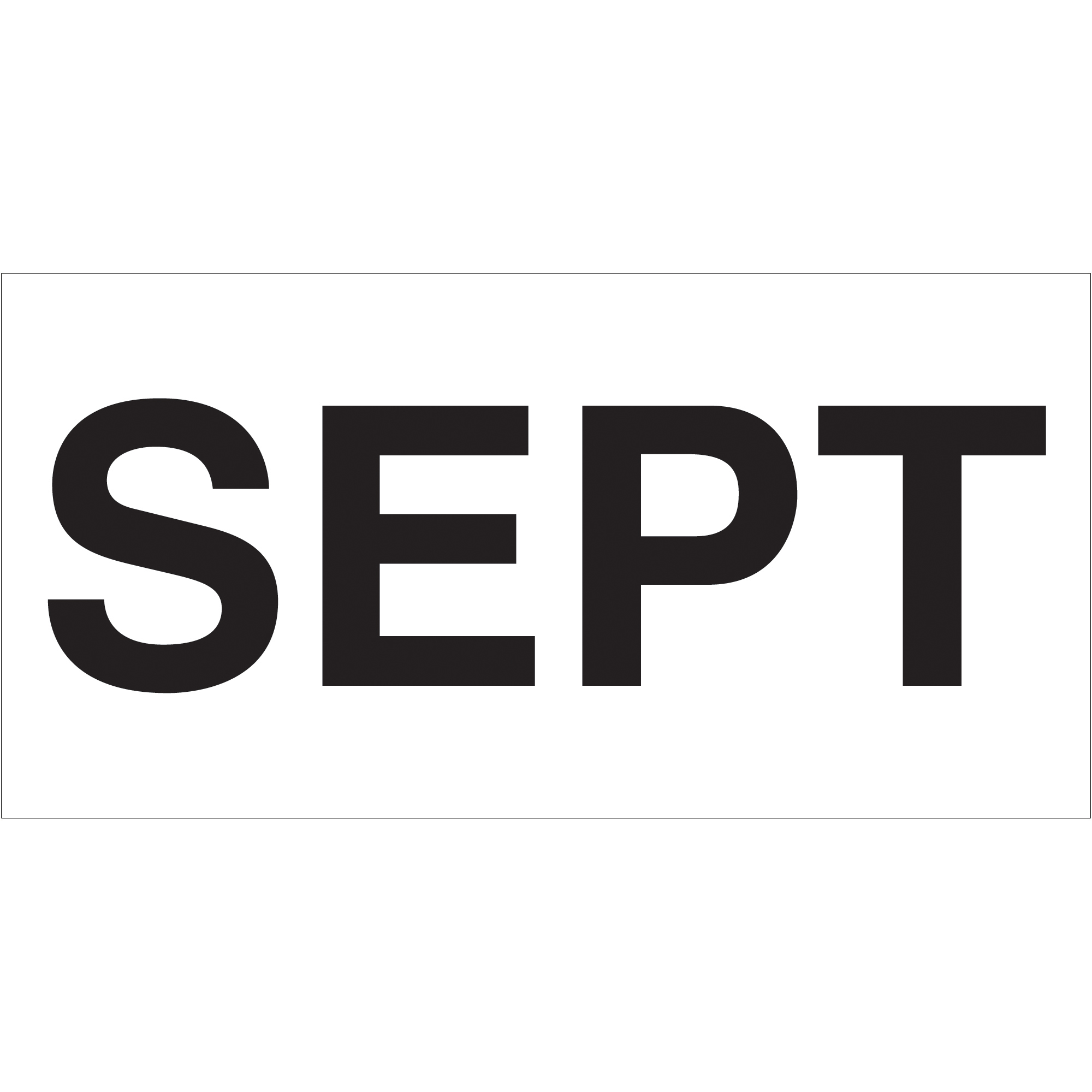 Tape Logic® Months of the Year Labels, "SEPT", 3" x 6", White, 500/Roll