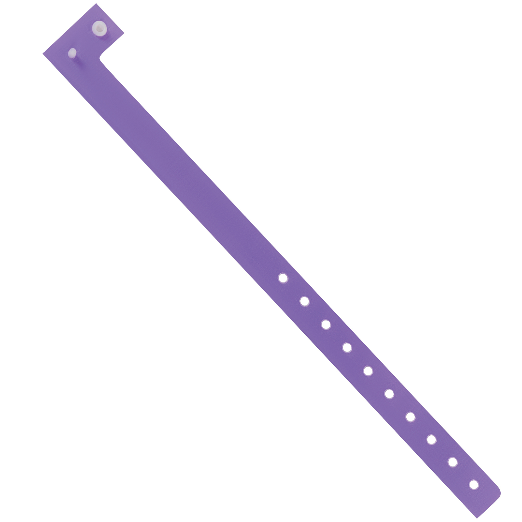 Plastic Wristbands, 3/4" x 10", Purple, 500/Case