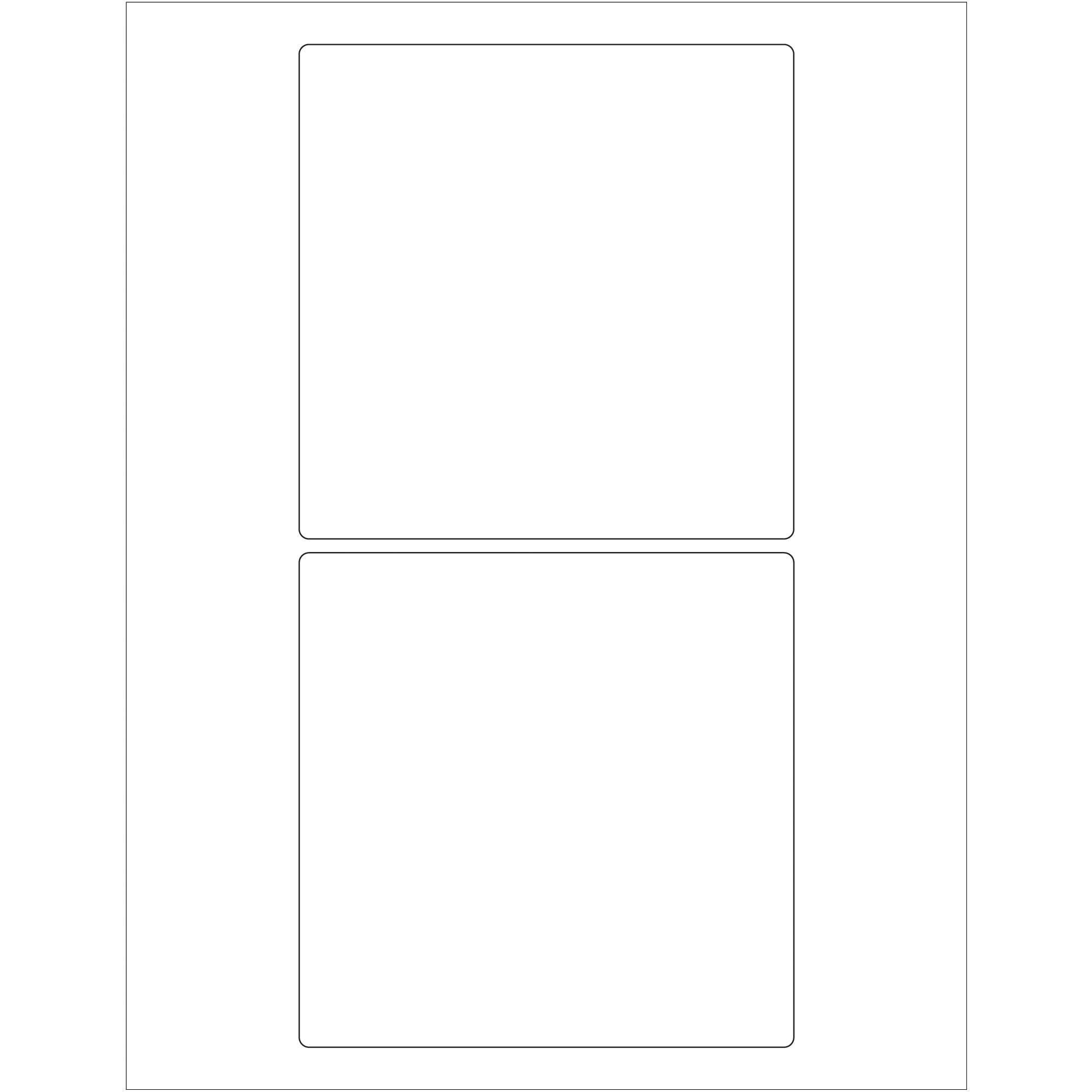 Tape Logic® Rectangular Laser Labels, 5" x 5", White, 200/Case