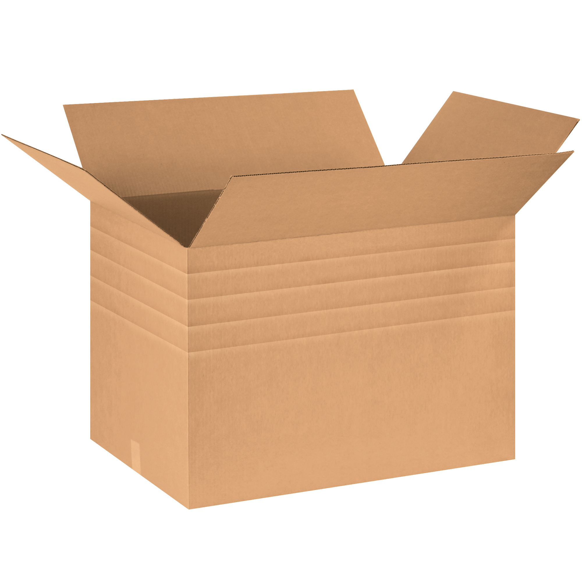 Heavy-Duty Multi-Depth Boxes, 30" x 20" x 20", Kraft, 10/Bundle; 120/Skid