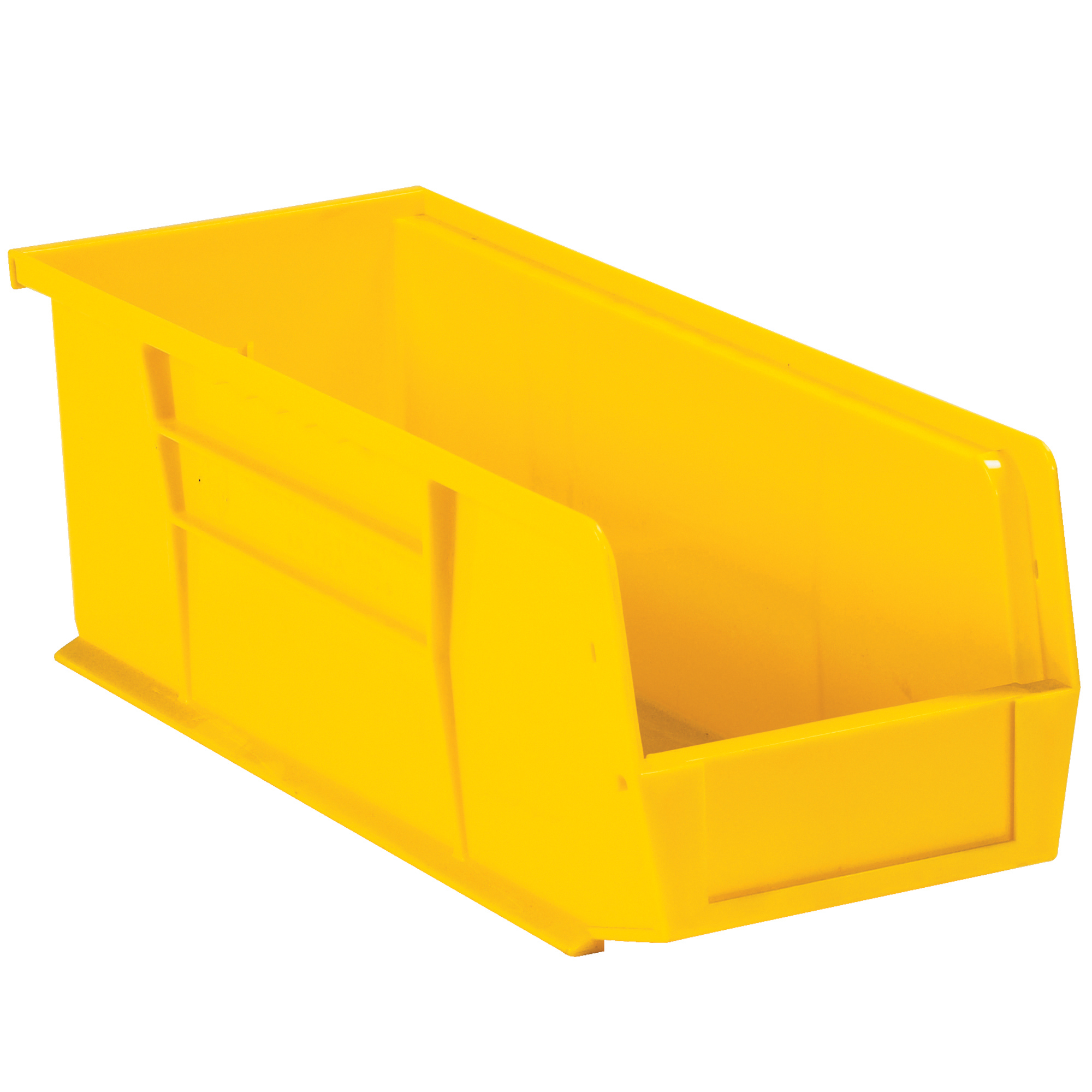Plastic Stack & Hang Bin Boxes, 10 7/8" x 4 1/8" x 4", Yellow, 12/Case