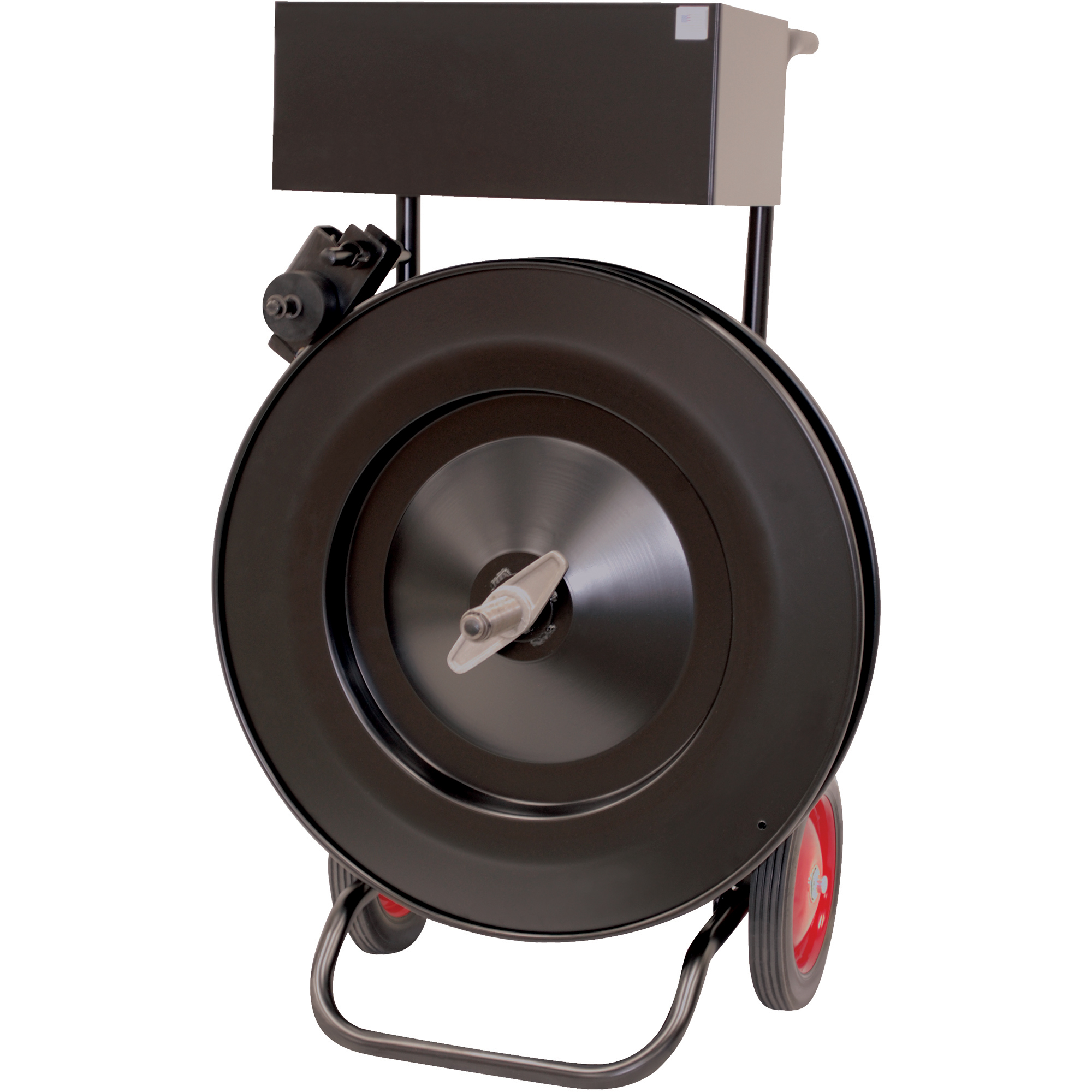 Deluxe Heavy-Duty Strapping Cart, Black, 1/Each