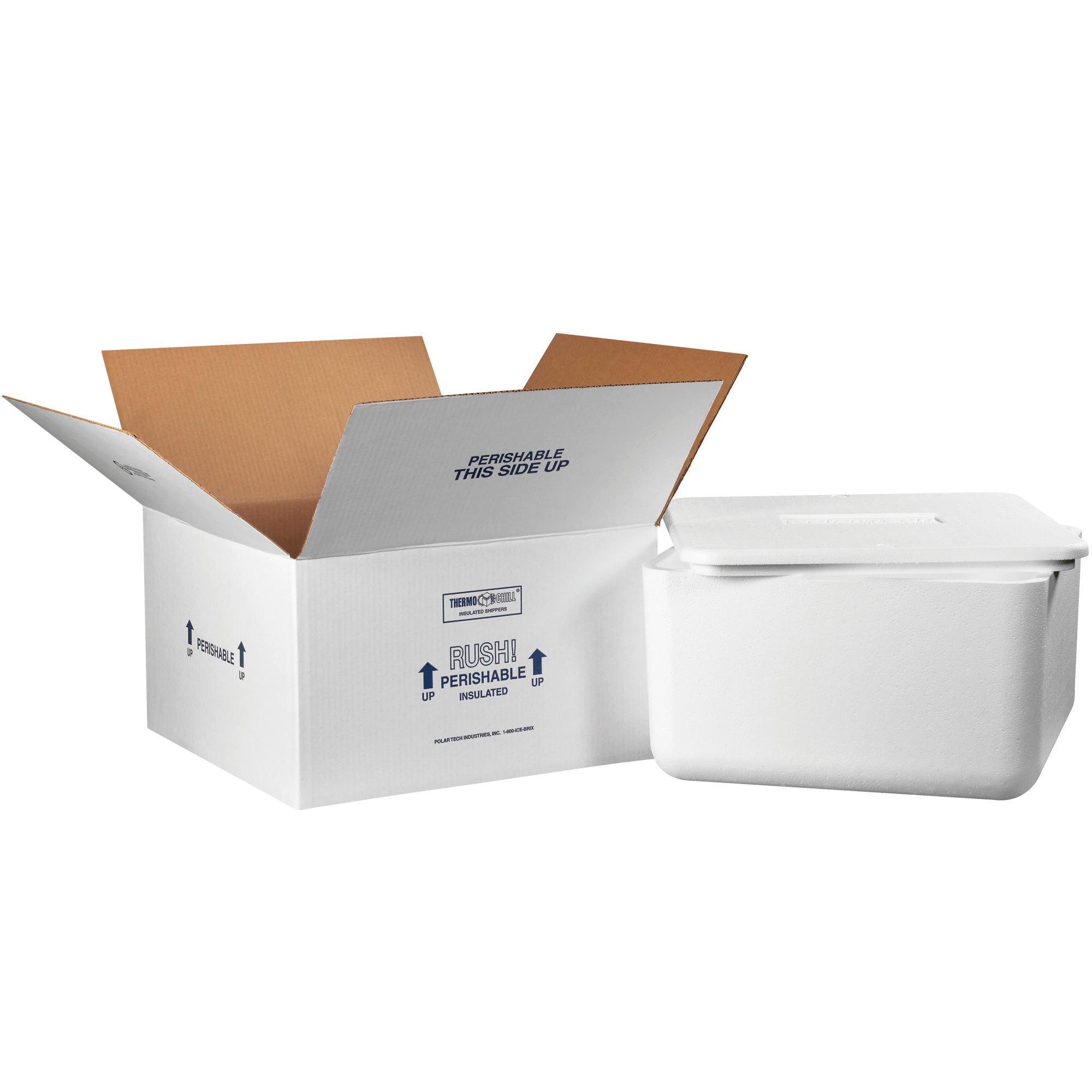 Insulated Shipping Kits, 17" x 17" x 9", White, 1/Case