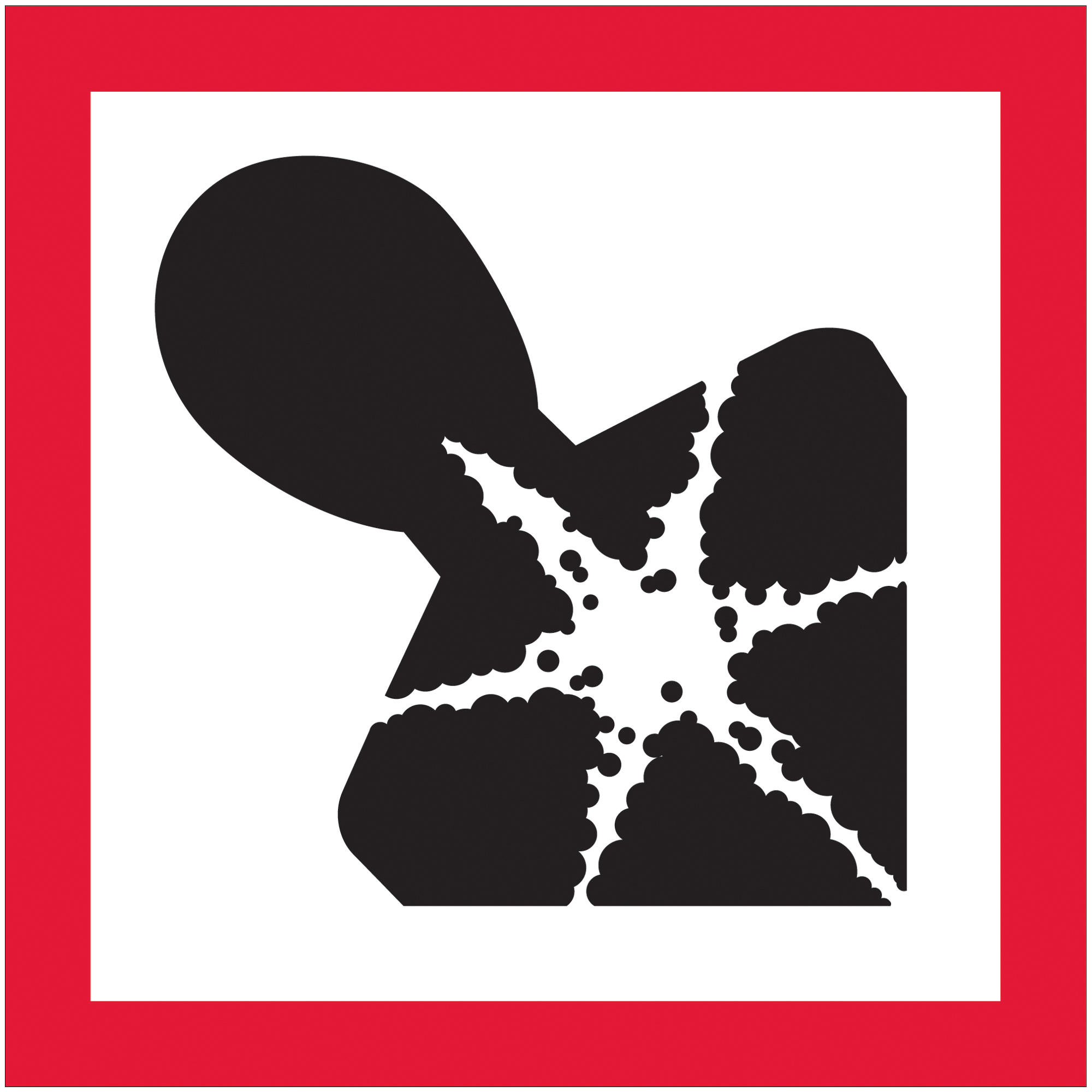 Tape Logic® Pictogram Labels, "Health Hazard, 2" x 2", Red/White/Black, 500/Roll