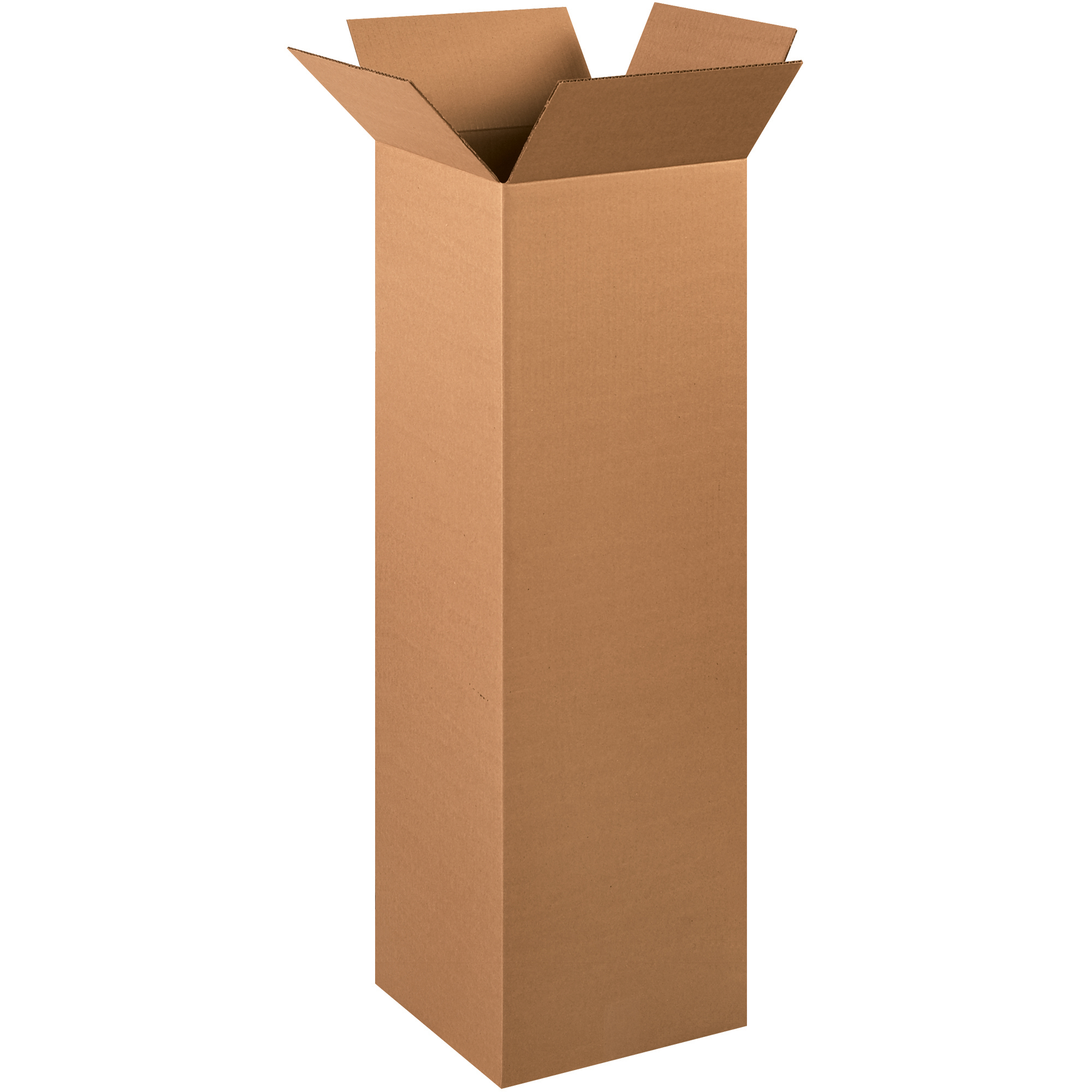 Tall Corrugated Boxes, 12" x 12" x 40", Kraft, 15/Bundle; 120/Skid