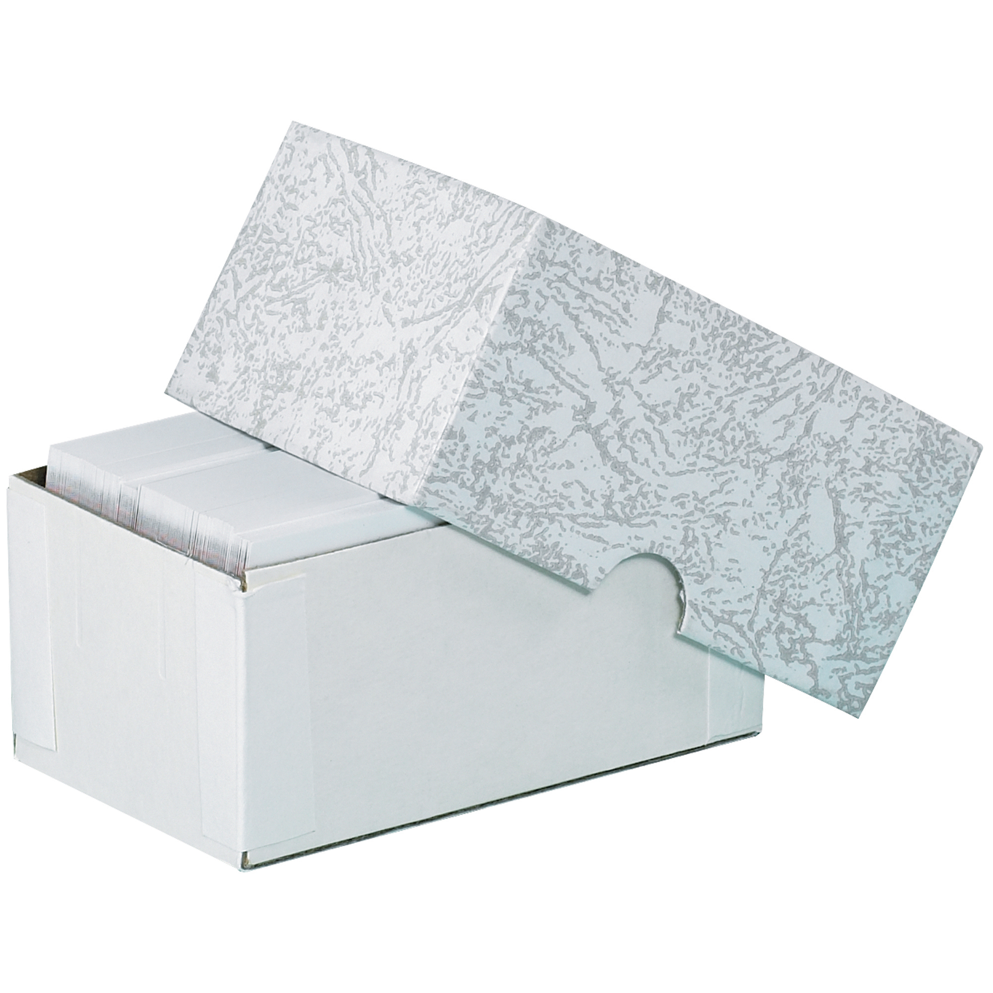 Stationery Set-Up Cartons, 3 3/4" x 2 1/4" x 1 3/4", Gray Leatherette, 100/Case
