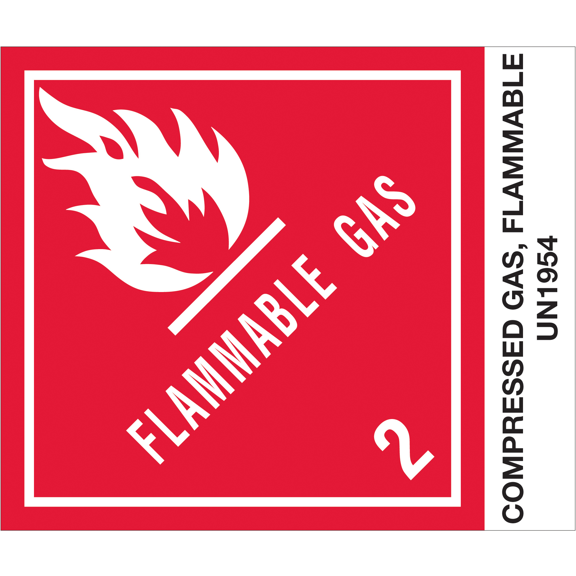Tape Logic® Labels, "Compressed Gases, Flammable, N.O.S.", 4" x 4 3/4", Red/White/Black, 500/Roll