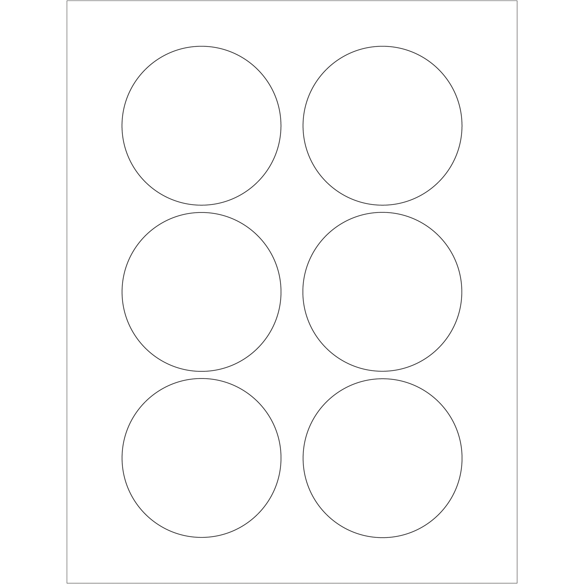 Tape Logic® Circle Laser Labels, 3", White, 600/Case