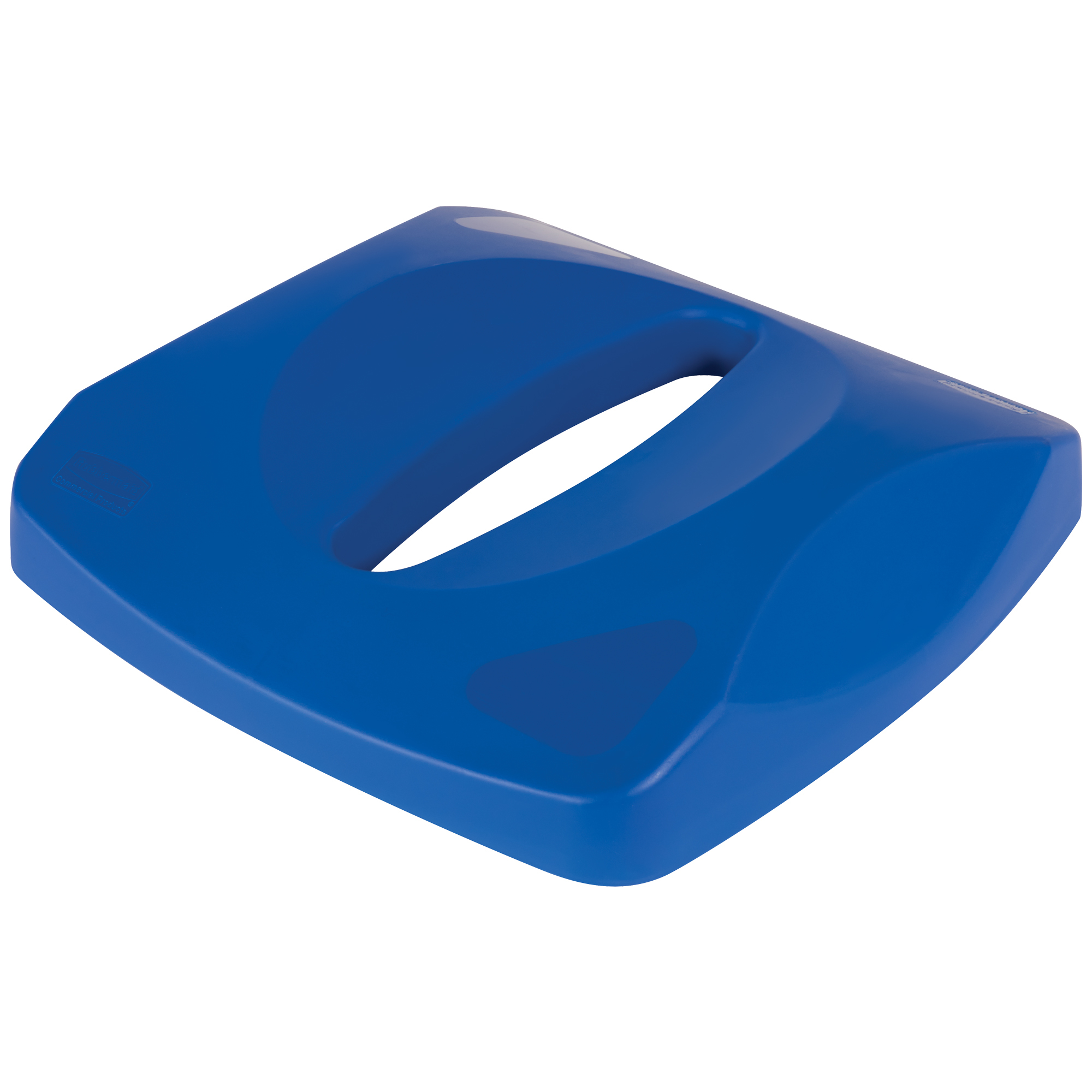 Rubbermaid® Square Recycling Slotted Lid, 23 Gallon, 15 3/4" x 15 3/4" x 4", Blue, 1/Each