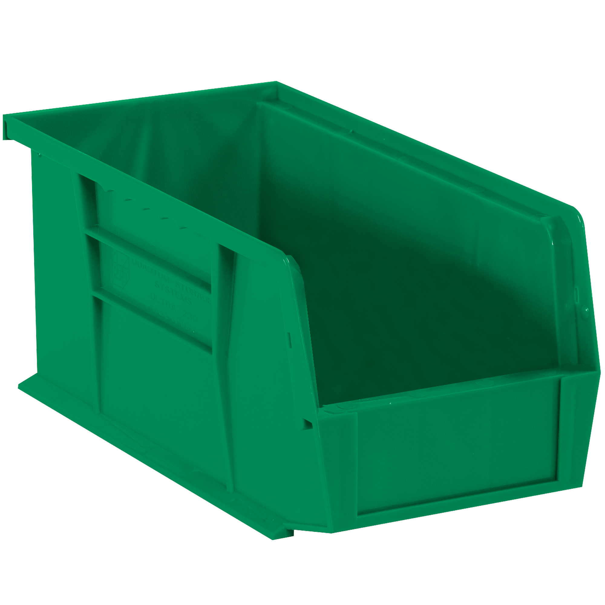 Plastic Stack & Hang Bin Boxes, 10 7/8" x 5 1/2" x 5", Green, 12/Case