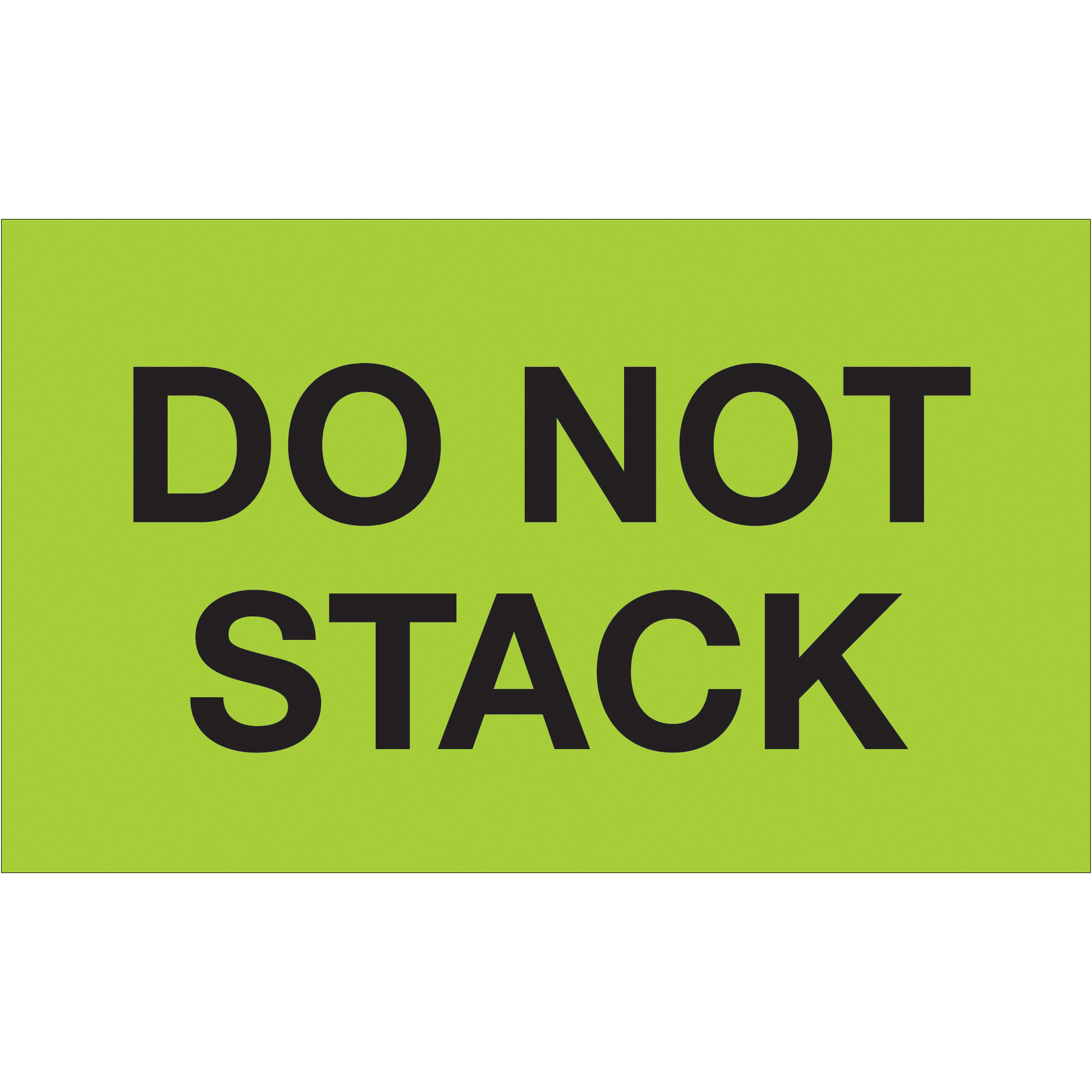 Tape Logic® Labels, "Do Not Stack", 3" x 5", Fluorescent Green, 500/Roll