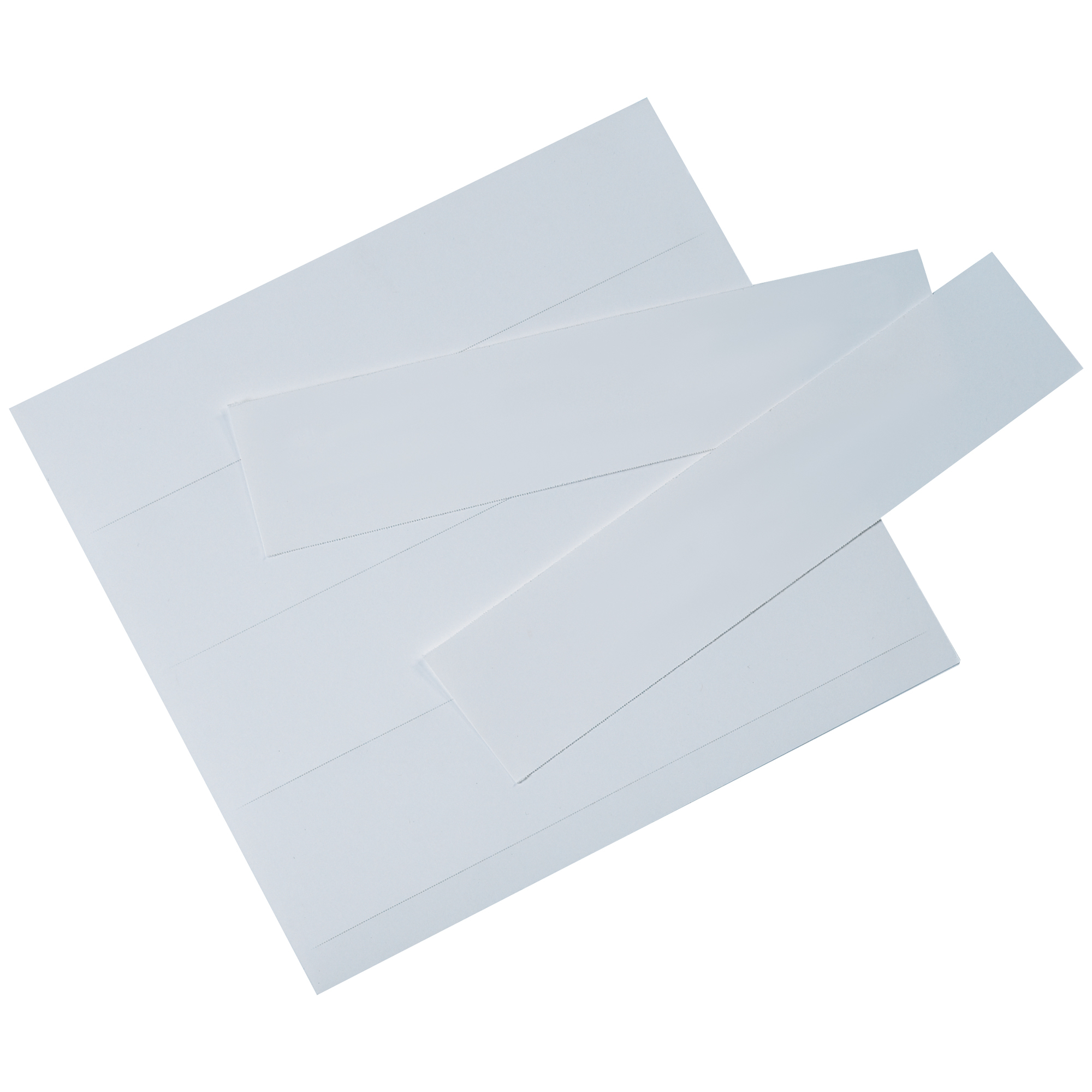 Plastic Label Holder Insert Cards, 6" x 1 1/4" White, 400/Case