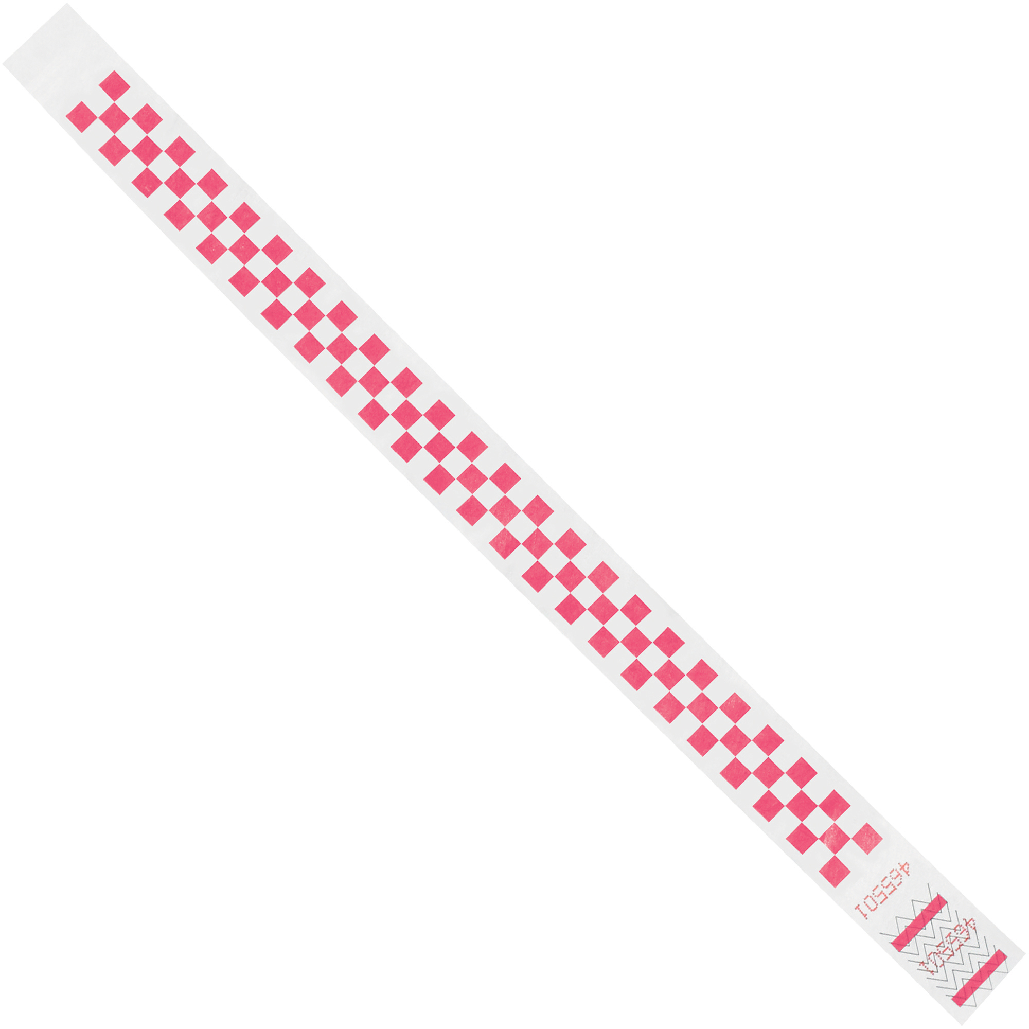 Tyvek® Wristbands, 3/4" x 10", Pink Checkerboard, 500/Case