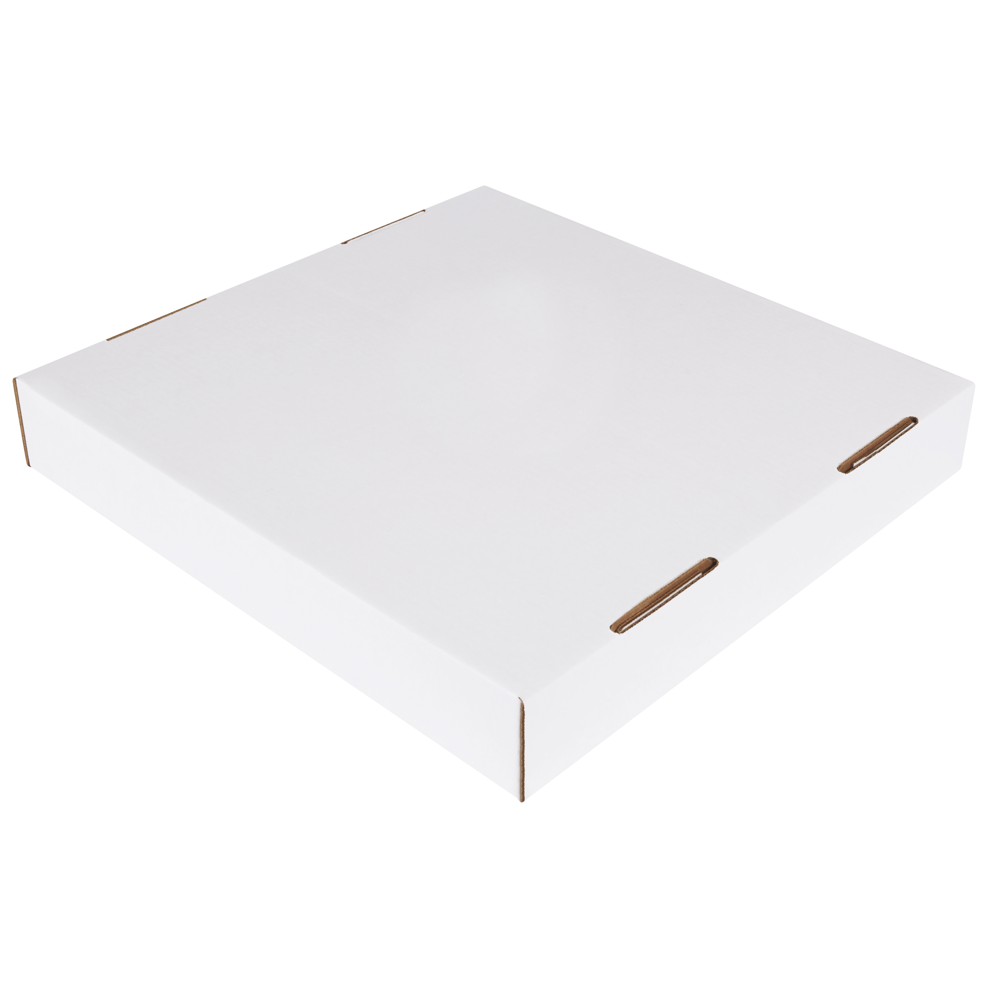 Corrugated Trash Can Lid Solid, 40 and 50 Gallon, 18" x 18" x 3", White, 10/Bundle