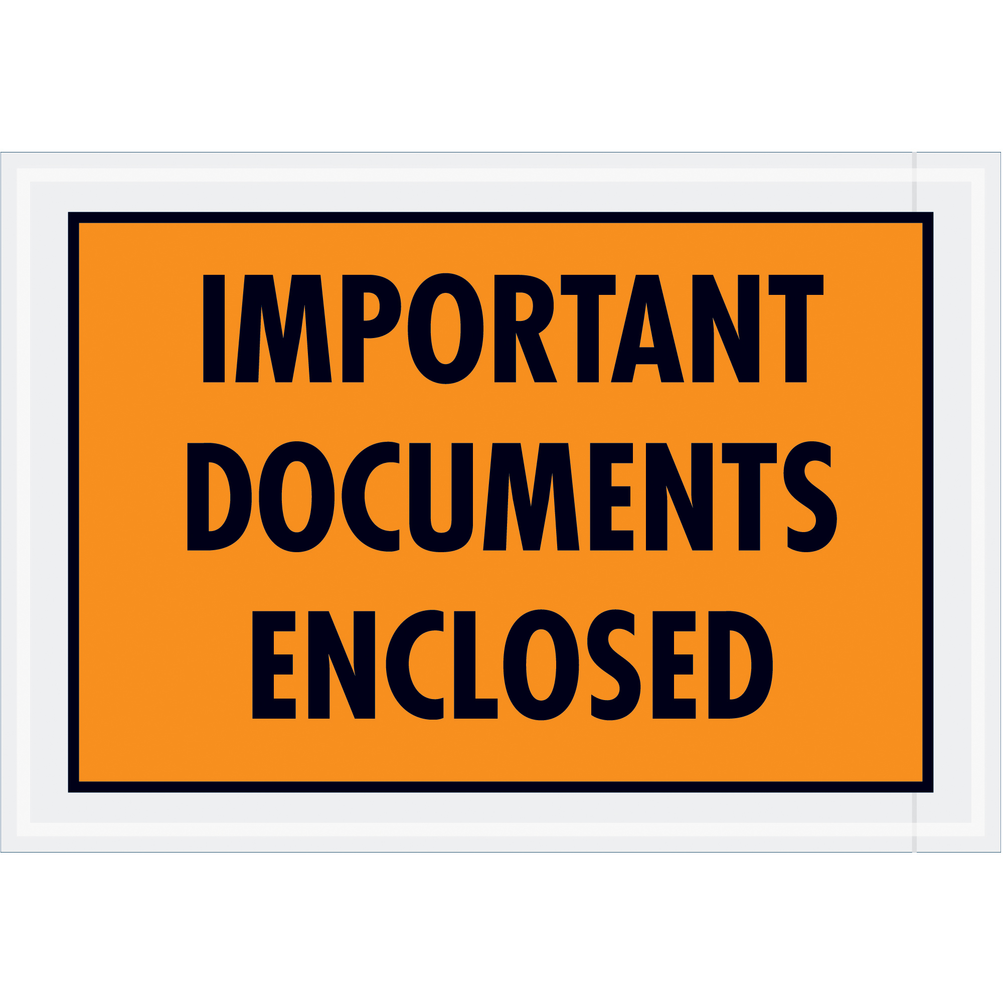 Tape Logic® "Important Documents Enclosed" Envelopes, 5 1/4" x 7 1/2", Orange, 1000/Case
