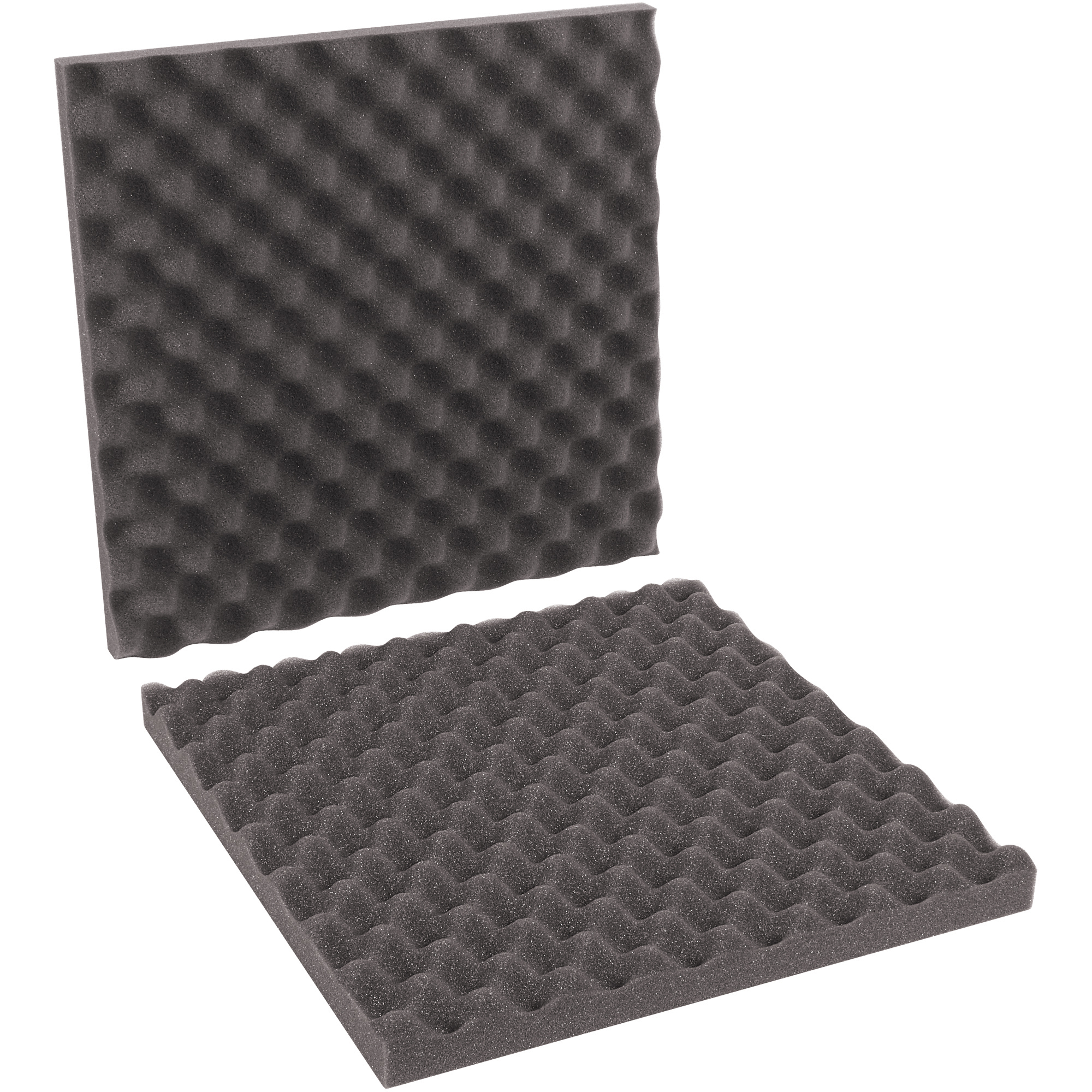 Convoluted Foam Sets, 16" x 16" x 2", Charcoal, 12/Sets per Case