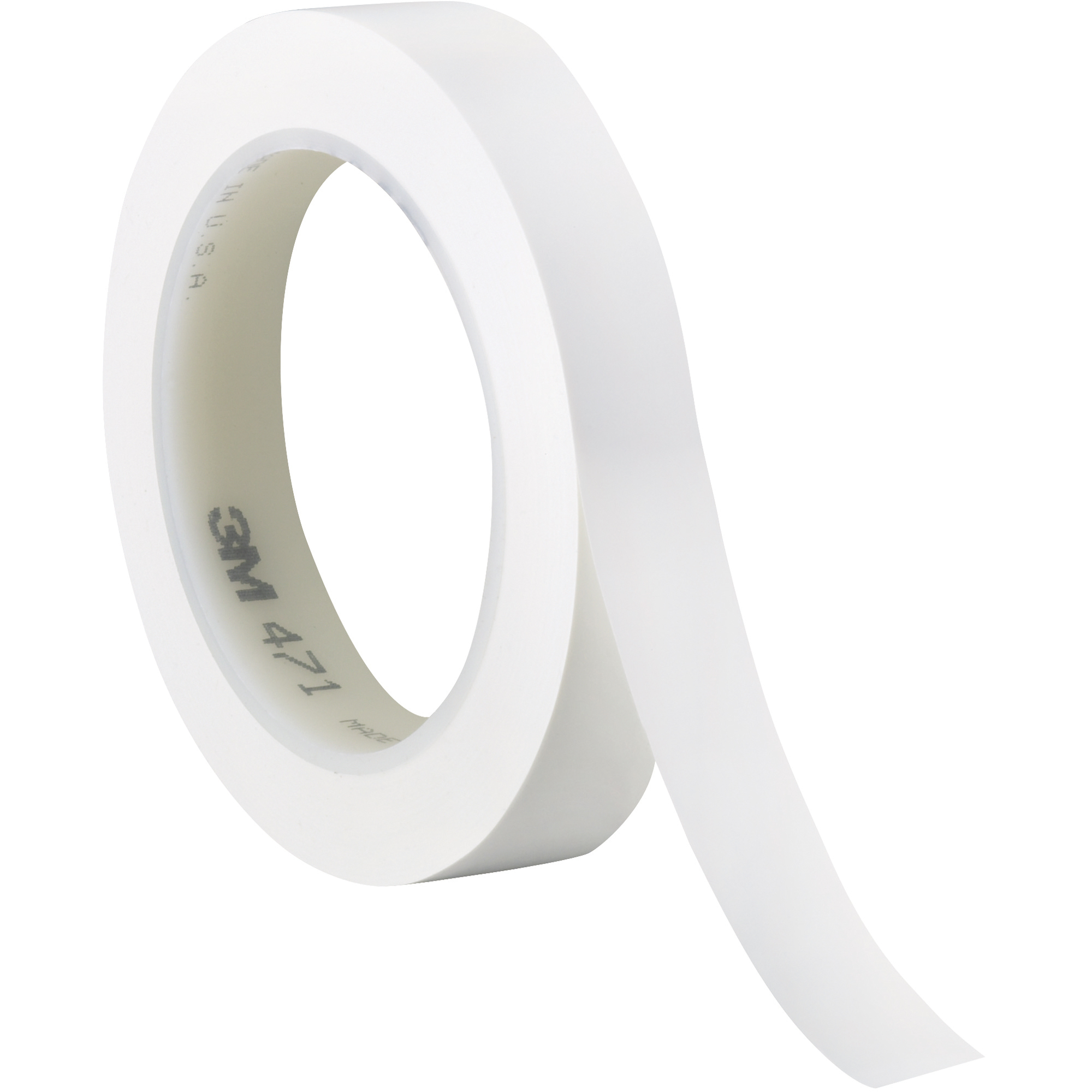 3M™ 471 Vinyl Tape, 5.2 Mil, 3/4" x 36 yds., White, 48/Case