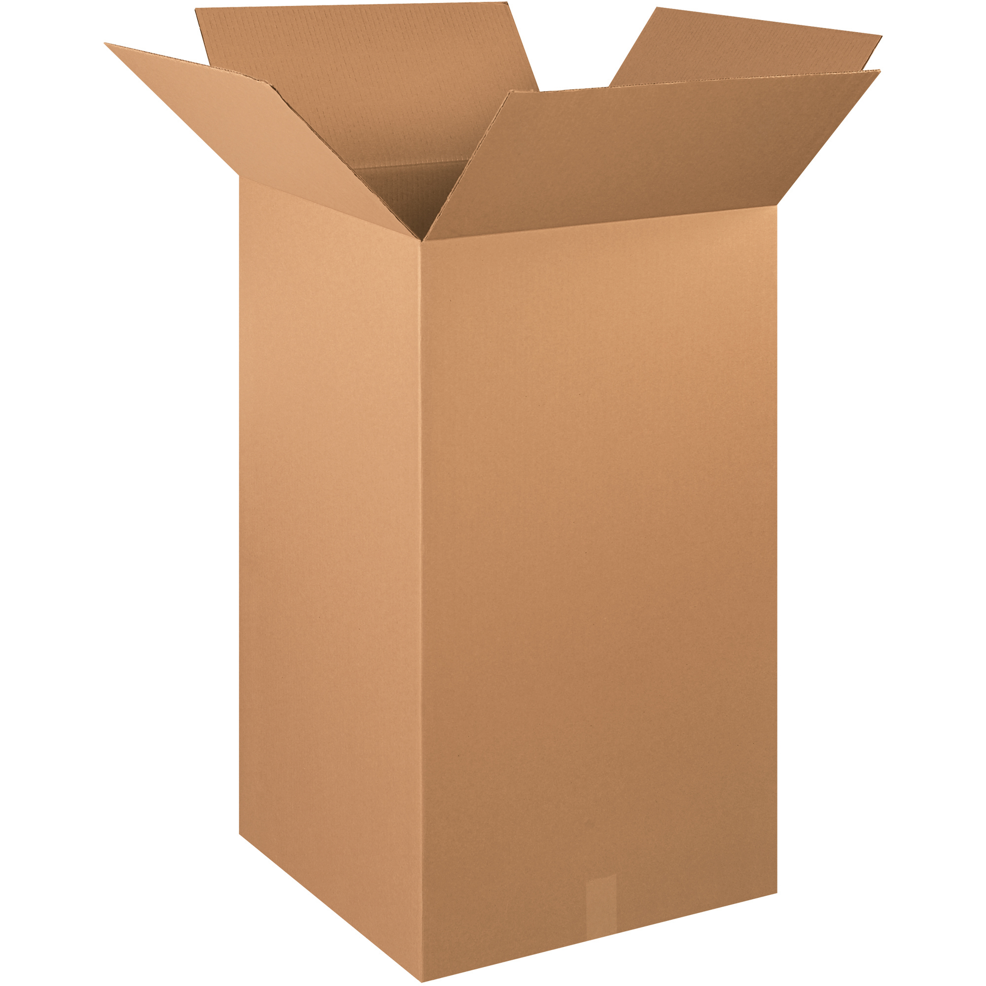 Tall Corrugated Boxes, 20" x 20" x 36", Kraft, 10/Bundle; 120/Skid
