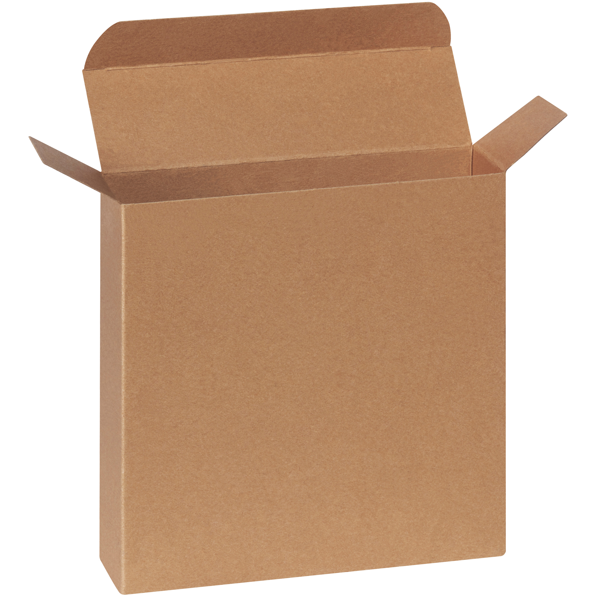 Reverse Tuck Folding Cartons, 7 1/4" x 2" x 7 1/4", Kraft, 250/Case