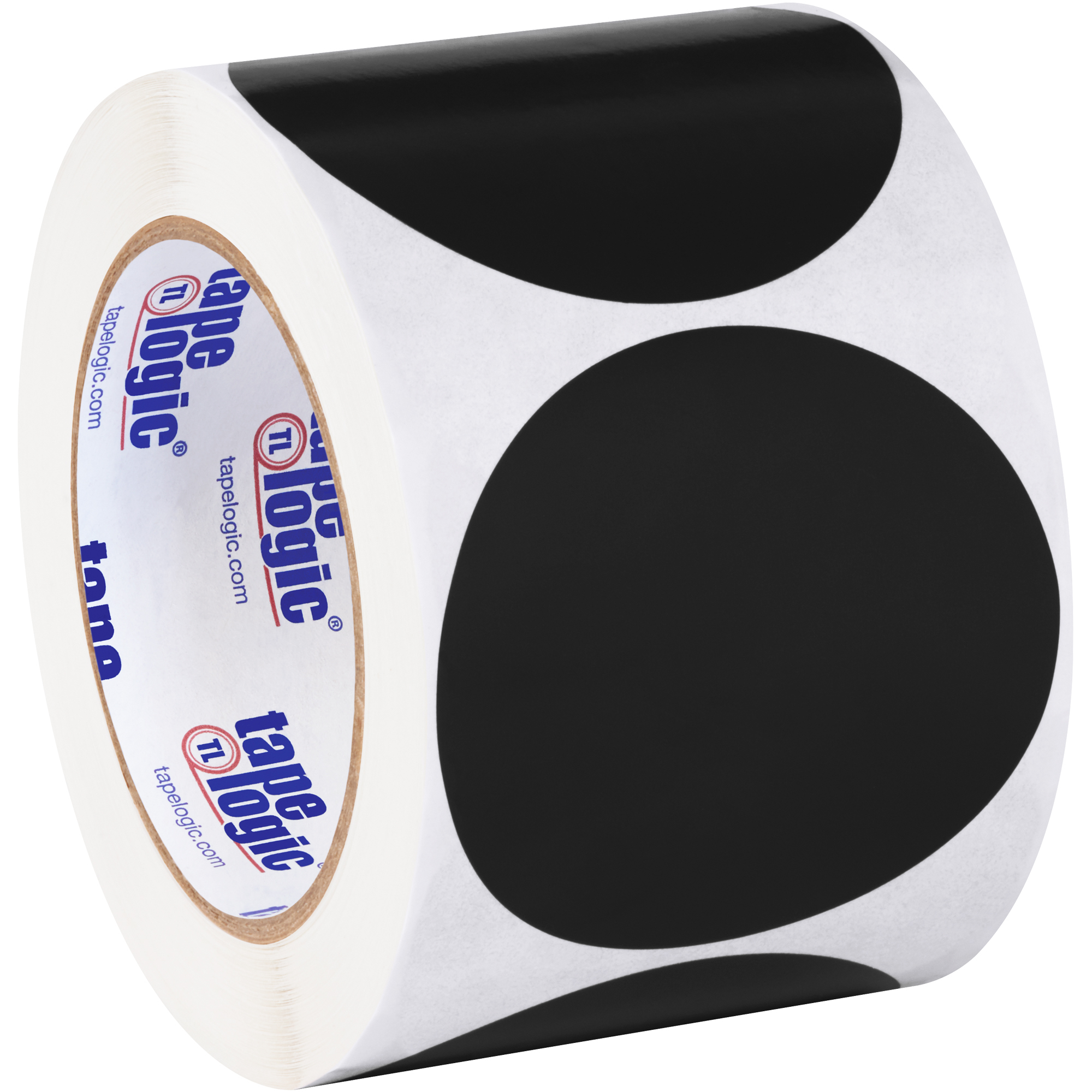 Tape Logic® Inventory Circle Labels, 3", Black, 500/Roll