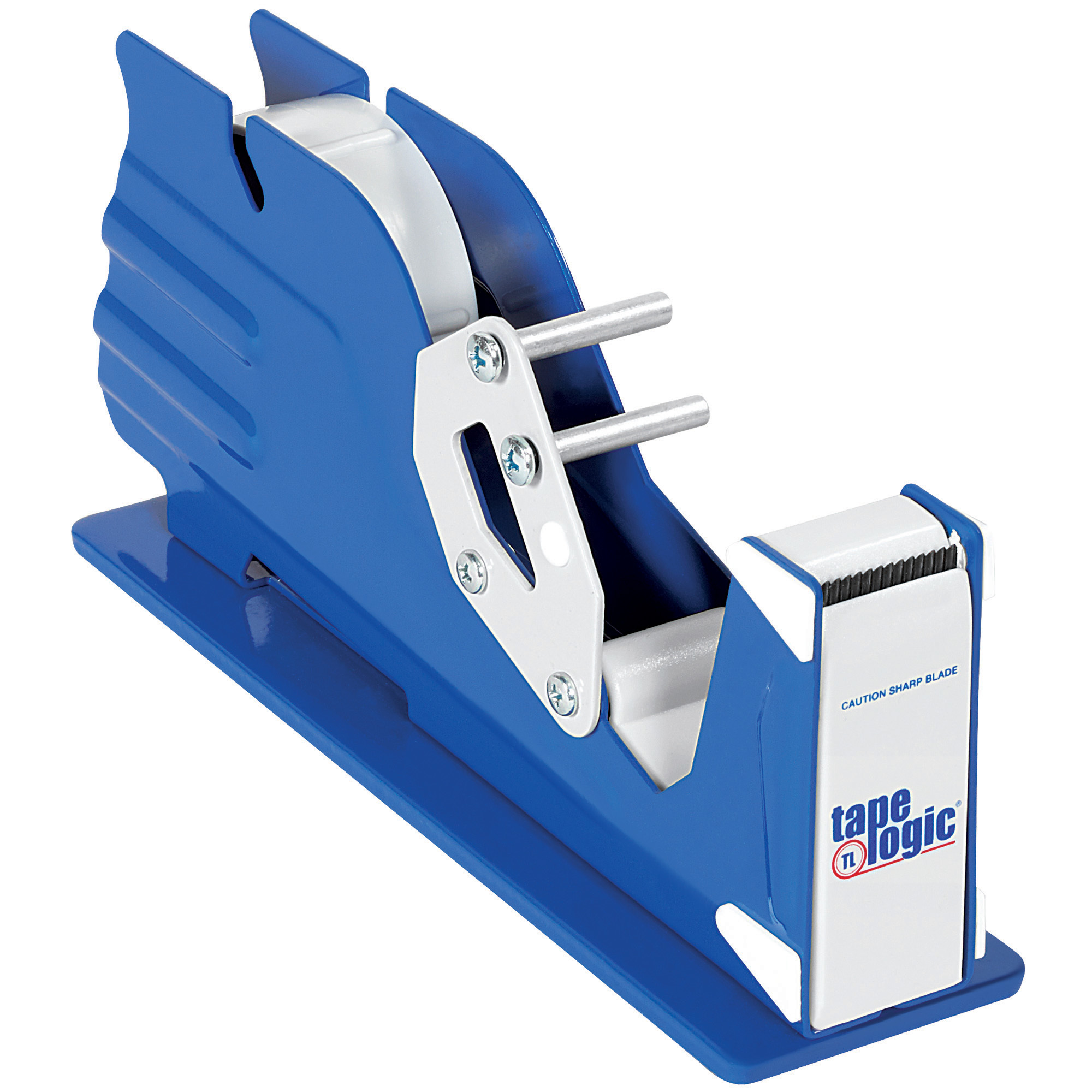 Tape Logic® Single Roll Table Top Dispenser, 1", Blue, 1/Each
