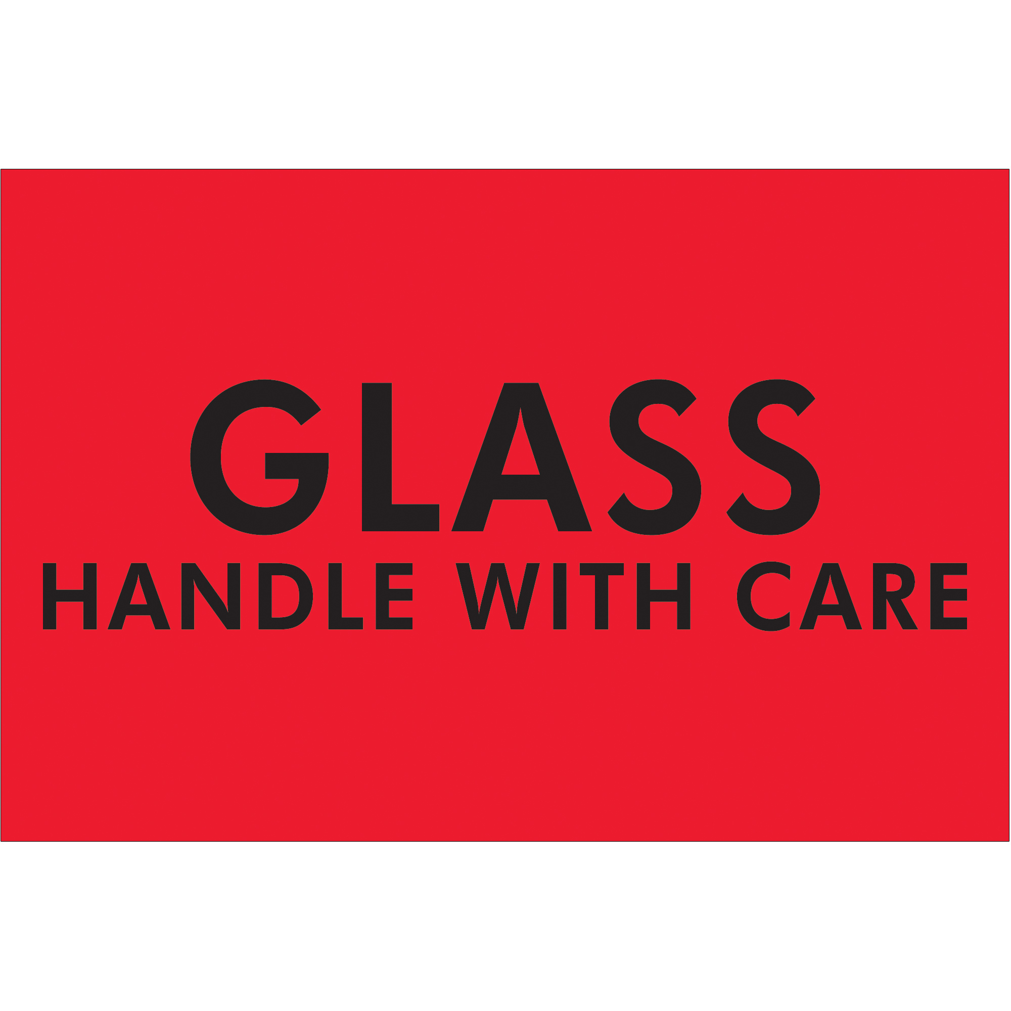 Tape Logic® Labels, "Glass Handle With Care", 2" x 3", Fluorescent Red, 500/Roll