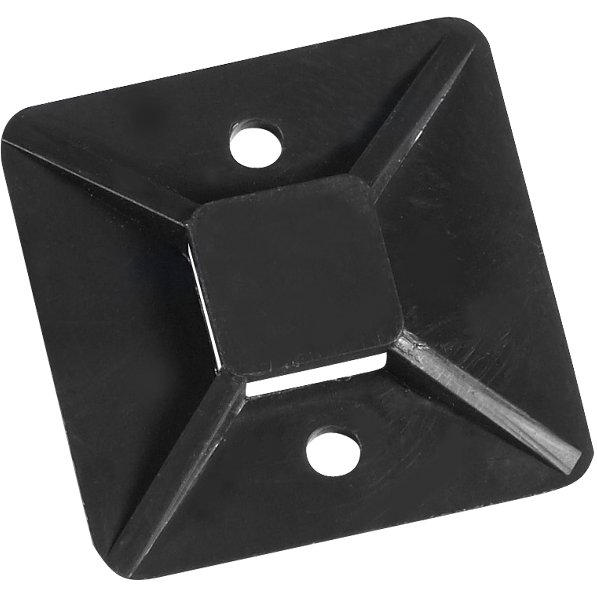 Cable Tie Mounts, 1 1/2" x 1 1/2", Black, 100/Case