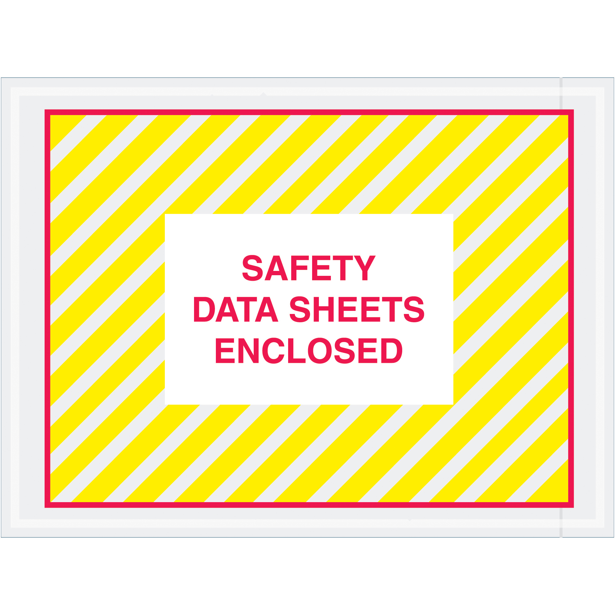 Tape Logic® SDS Envelopes, "Safety Data Sheets Enclosed", 4 1/2" x 6", Printed Clear, 1000/Case