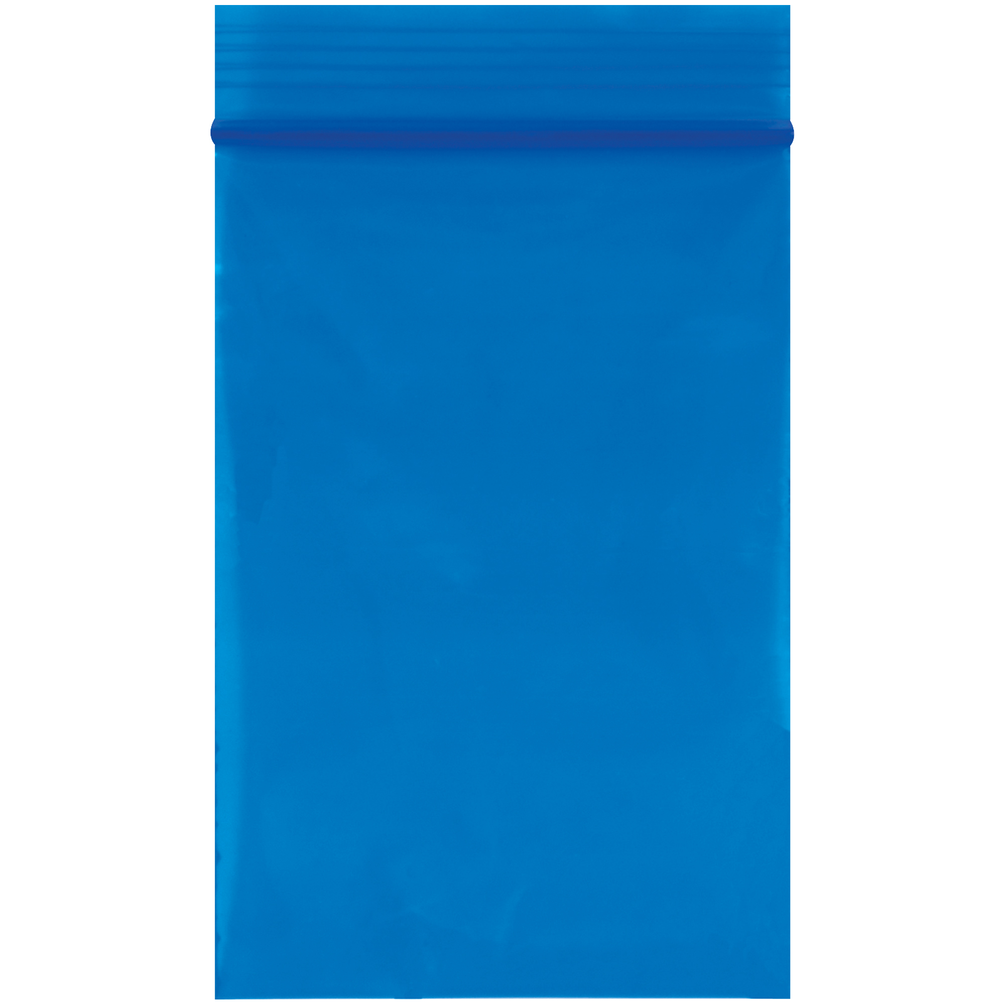 Reclosable 2 Mil Poly Bags, 2" x 3", Blue, 1000/Case