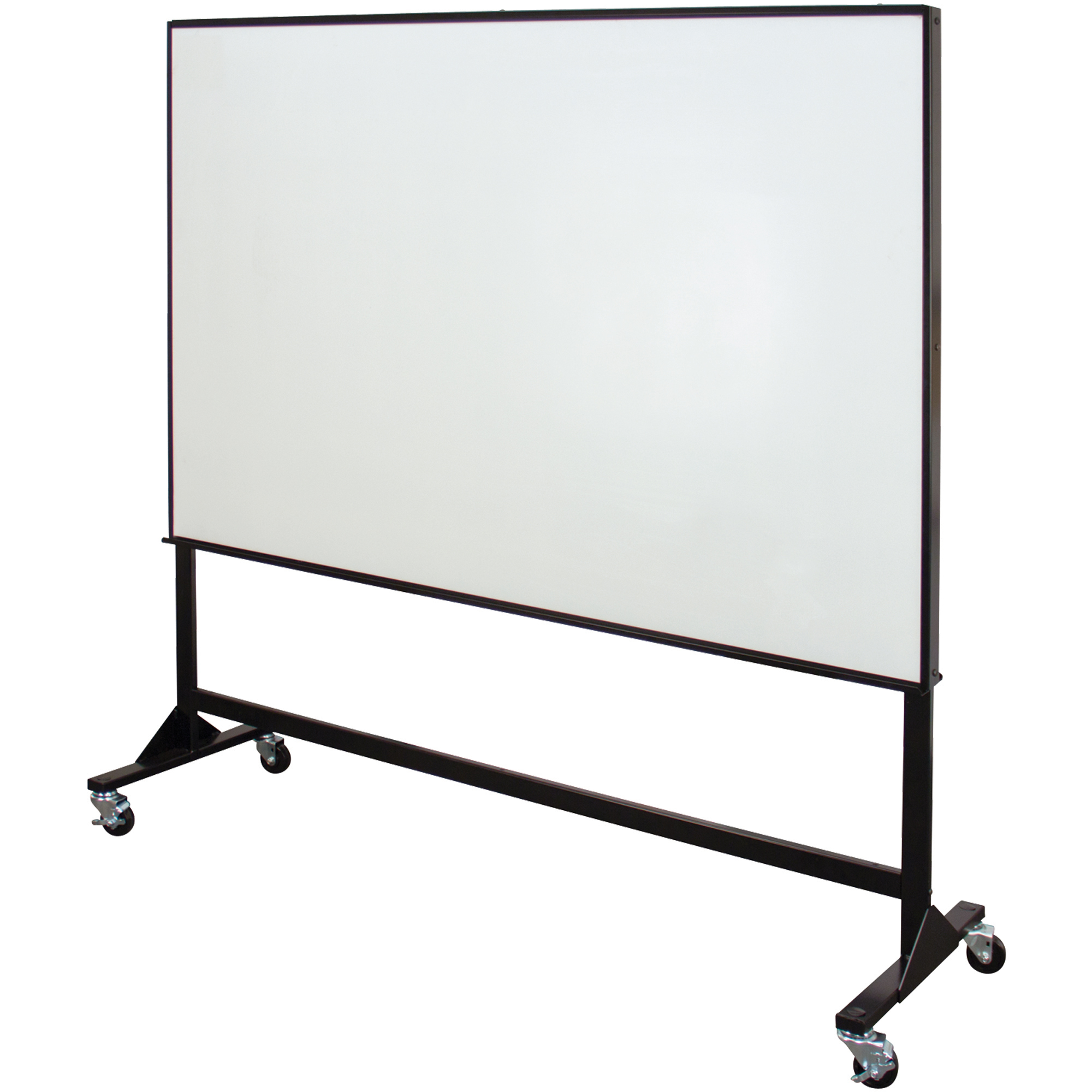 Magnetic Mobile Dry Erase Board with Steel Frame, 6' x 4', White, 1/Each