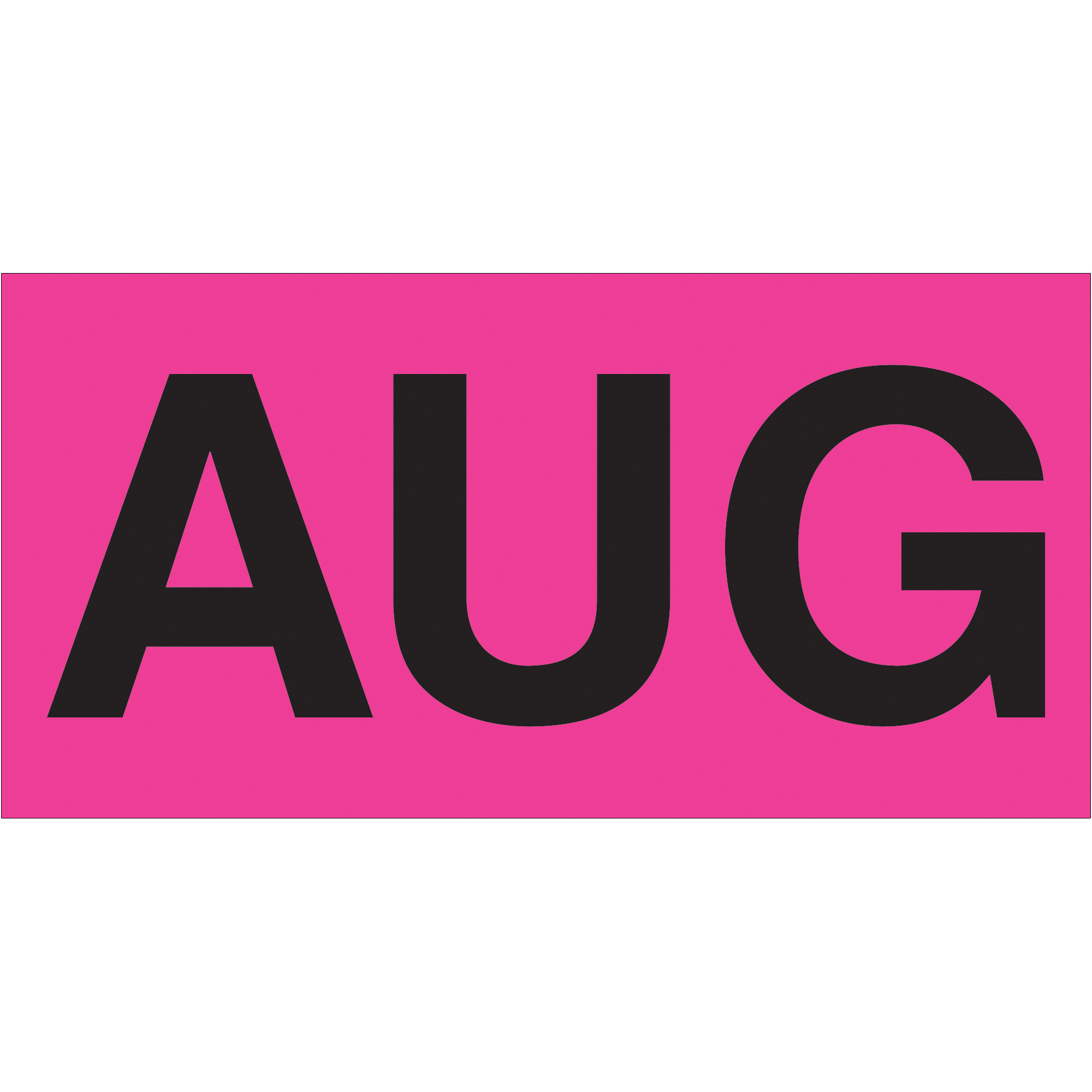 Tape Logic® Months of the Year Labels, "AUG", 3" x 6", Fluorescent Pink, 500/Roll