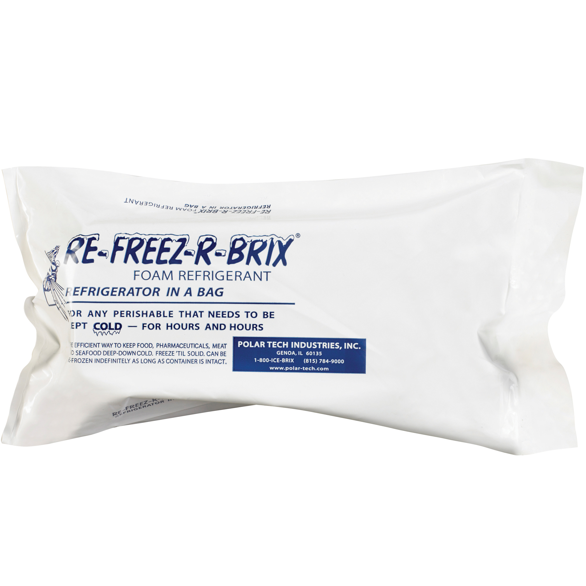 Re-Freez-R-Brix™ Cold Bricks, 9" x 4" x 3", White, 8/Case