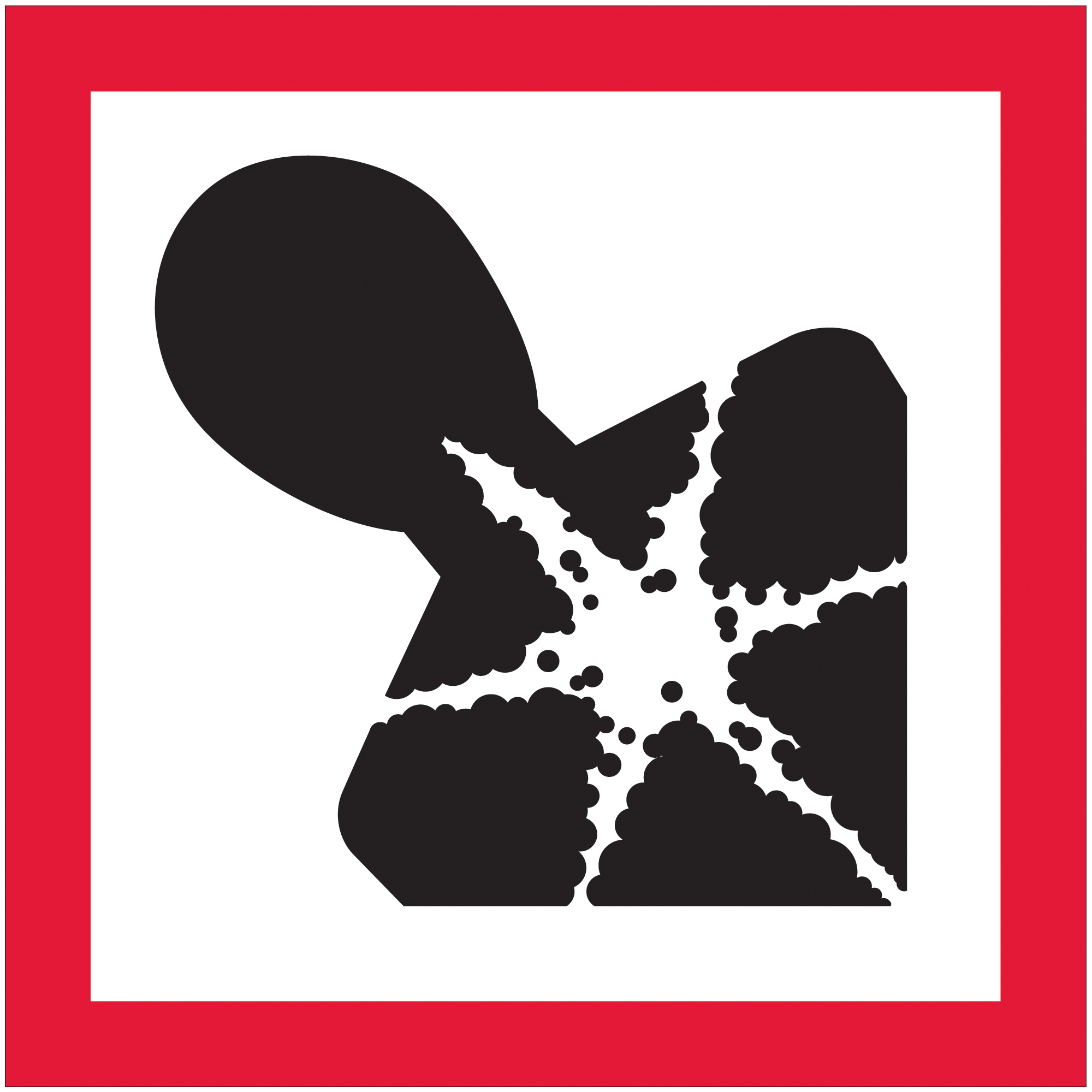 Tape Logic® Pictogram Labels, Health Hazard, 1" x 1", Black/Red/White, 500/Roll