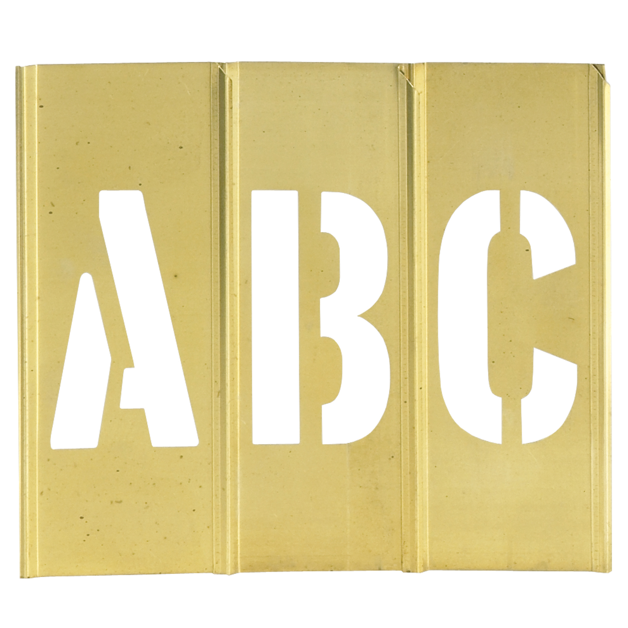 Brass Stencils, Letter/Number, 3", Brass, 45/Case