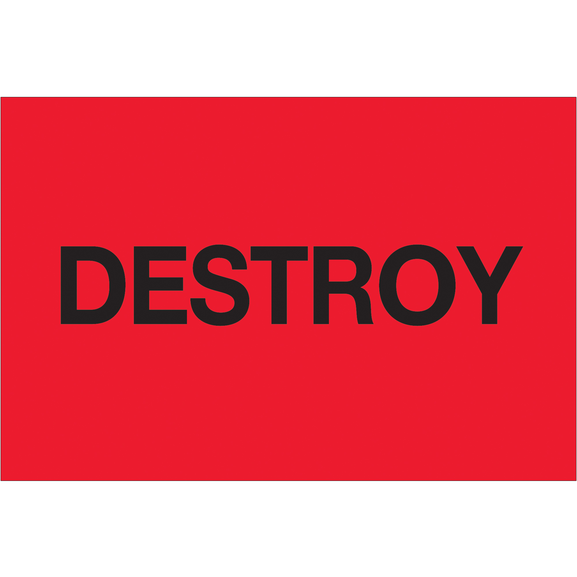Tape Logic® Labels, "Destroy", 2" x 3", Fluorescent Red, 500/Roll