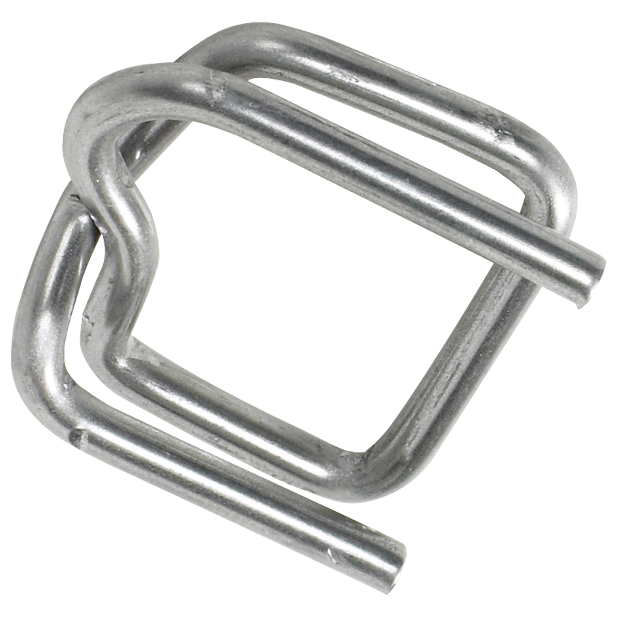 Heavy-Duty Wire Poly Strapping Buckles, 1/2", Silver, 1000/Case