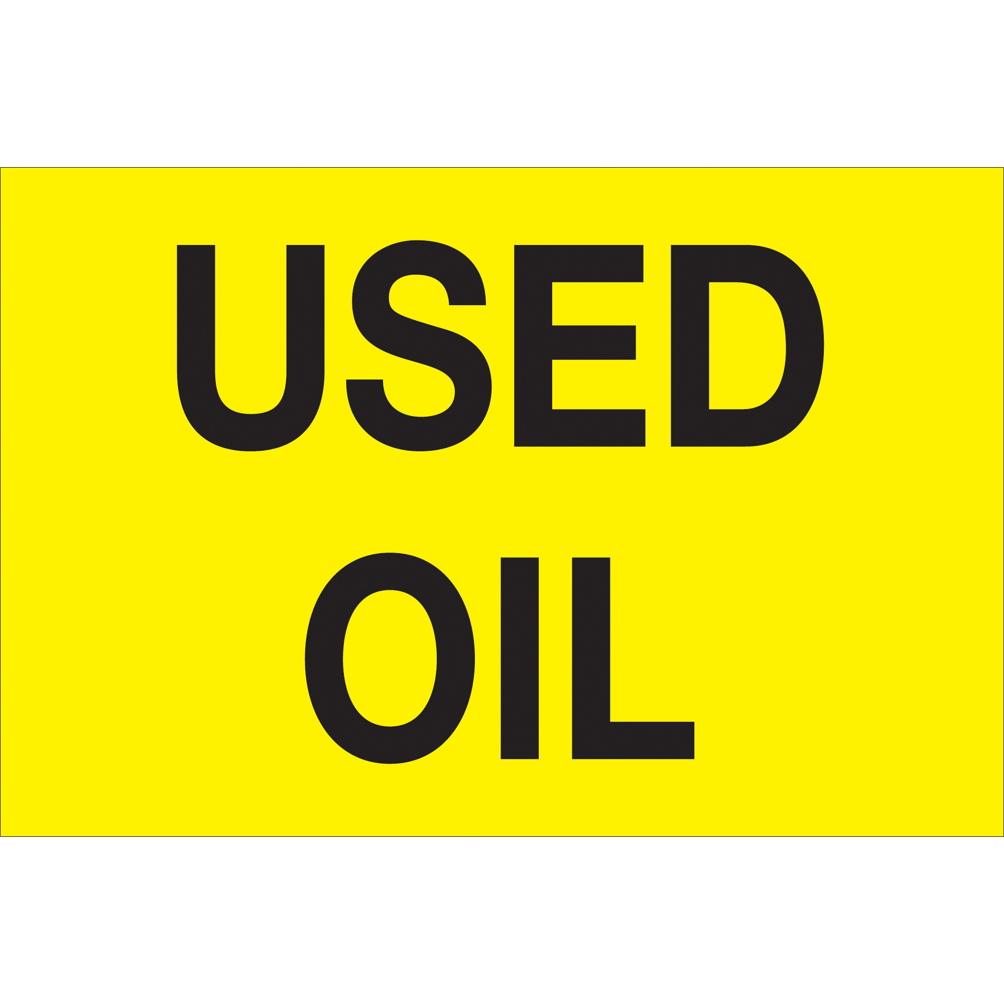 Tape Logic® Labels, "Used Oil", 2" x 3", Fluorescent Yellow, 500/Roll
