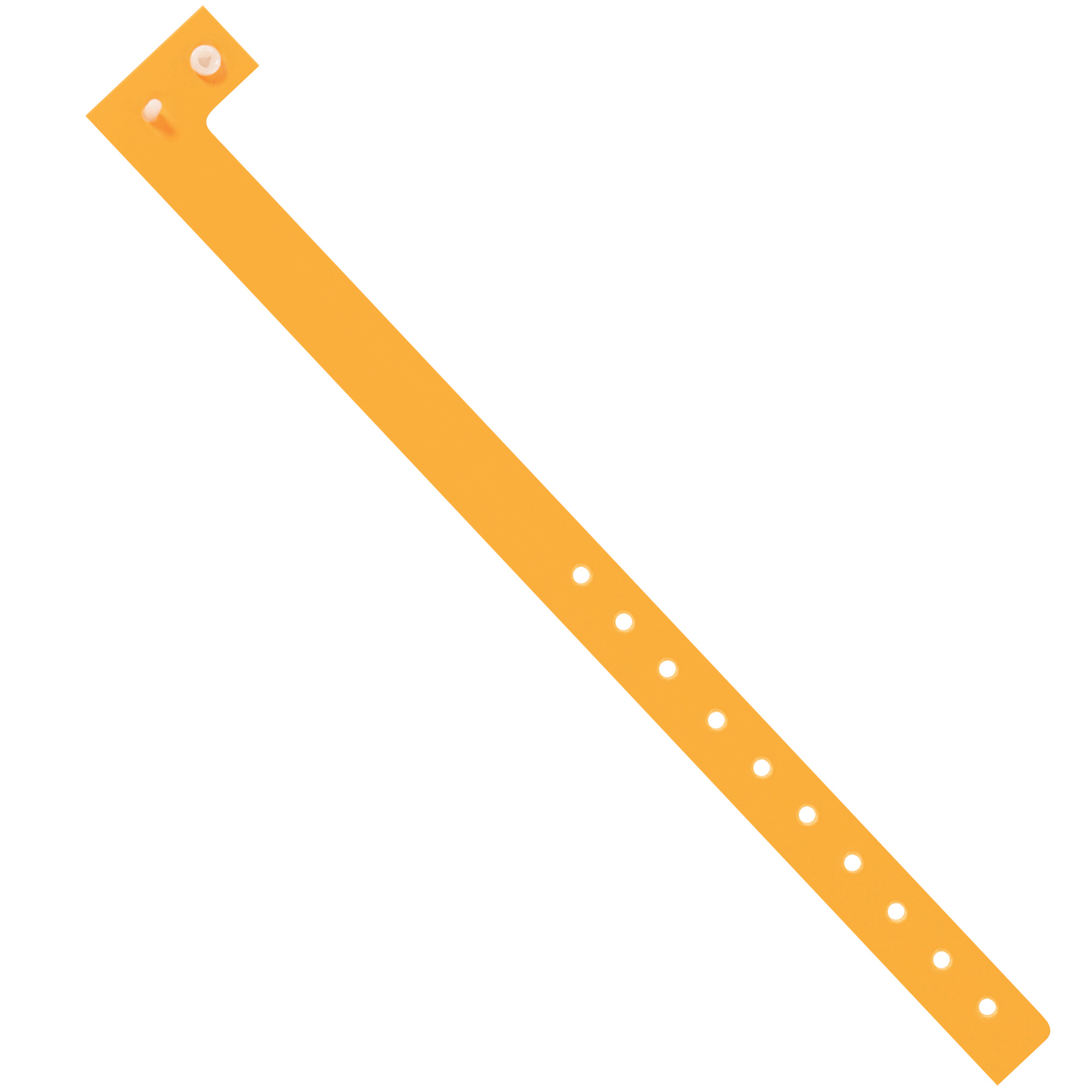 Day-Glo Plastic Wristbands, 3/4" x 10", Orange, 500/Case