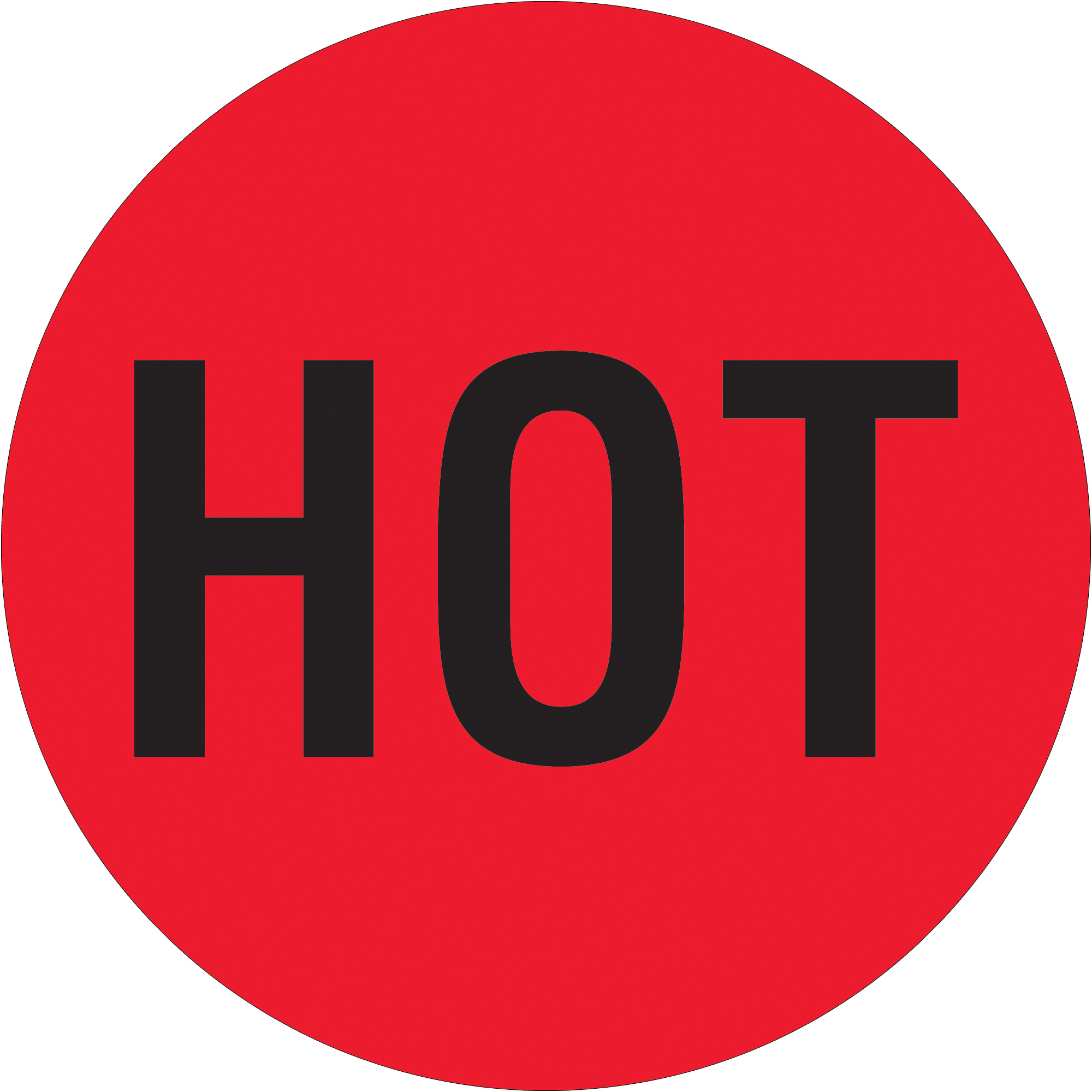 Tape Logic® Shipping Label, HOT, 2" x 2", Red/Black, 500/Roll