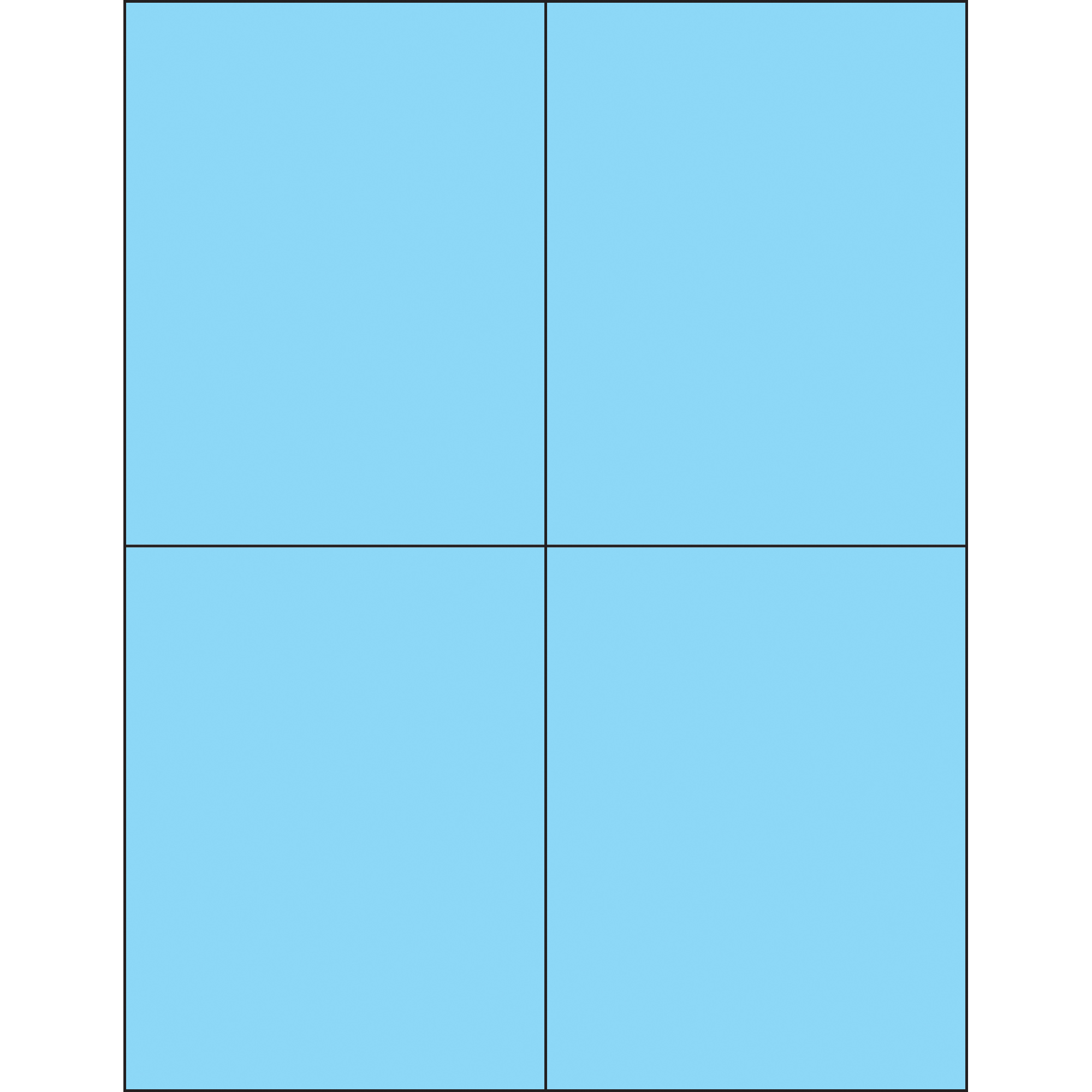 Tape Logic® Rectangle Laser Labels, 4 1/4" x 5 1/2", Pastel Blue, 400/Case
