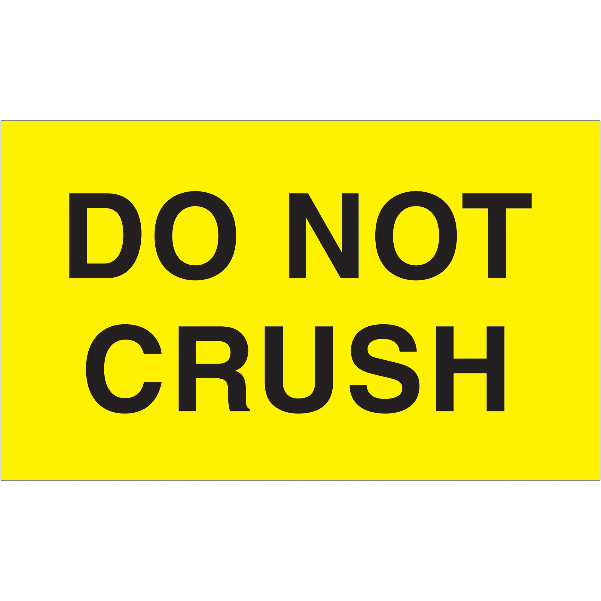 Tape Logic® Labels, "Do Not Crush", 3" x 5", Fluorescent Yellow, 500/Roll