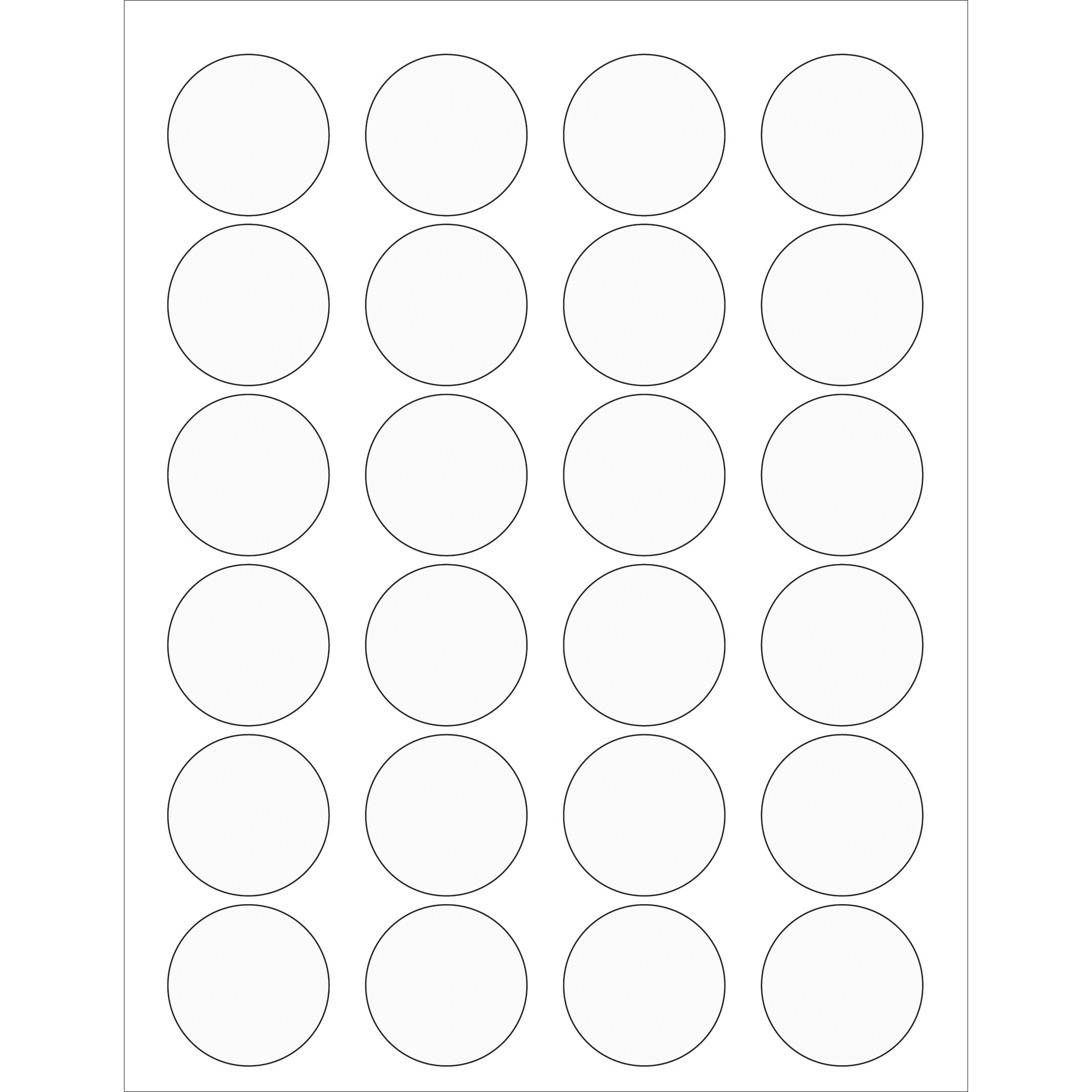 Tape Logic® Circle Laser Labels, 1 5/8", Clear, 2400/Case